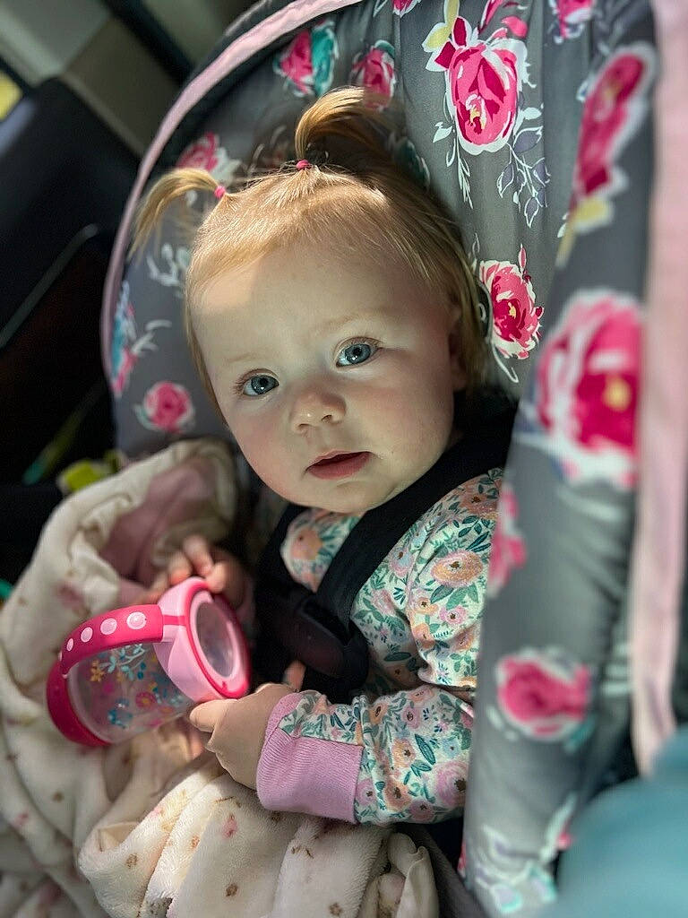 Serenity is registered to the contest to win money with this photo: baby, baby_products, baby_toddler_clothing, cheek, child, event, eye, fun, happy, head, iris, lip, people, person, pink, plant, skin, sleeve, smile, toddler