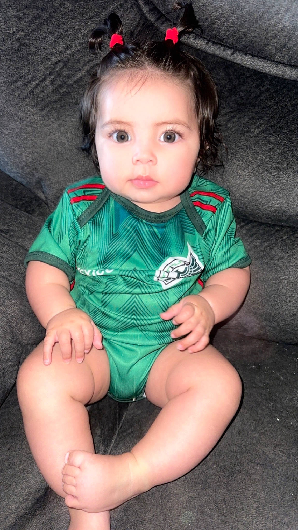 Elena is registered to the contest to win money with this photo: arm, baby_toddler_clothing, cheek, cool, eye, eyebrow, face, flash_photography, hair, head, human, iris, knee, lip, neck, nose, organ, person, skin, sleeve