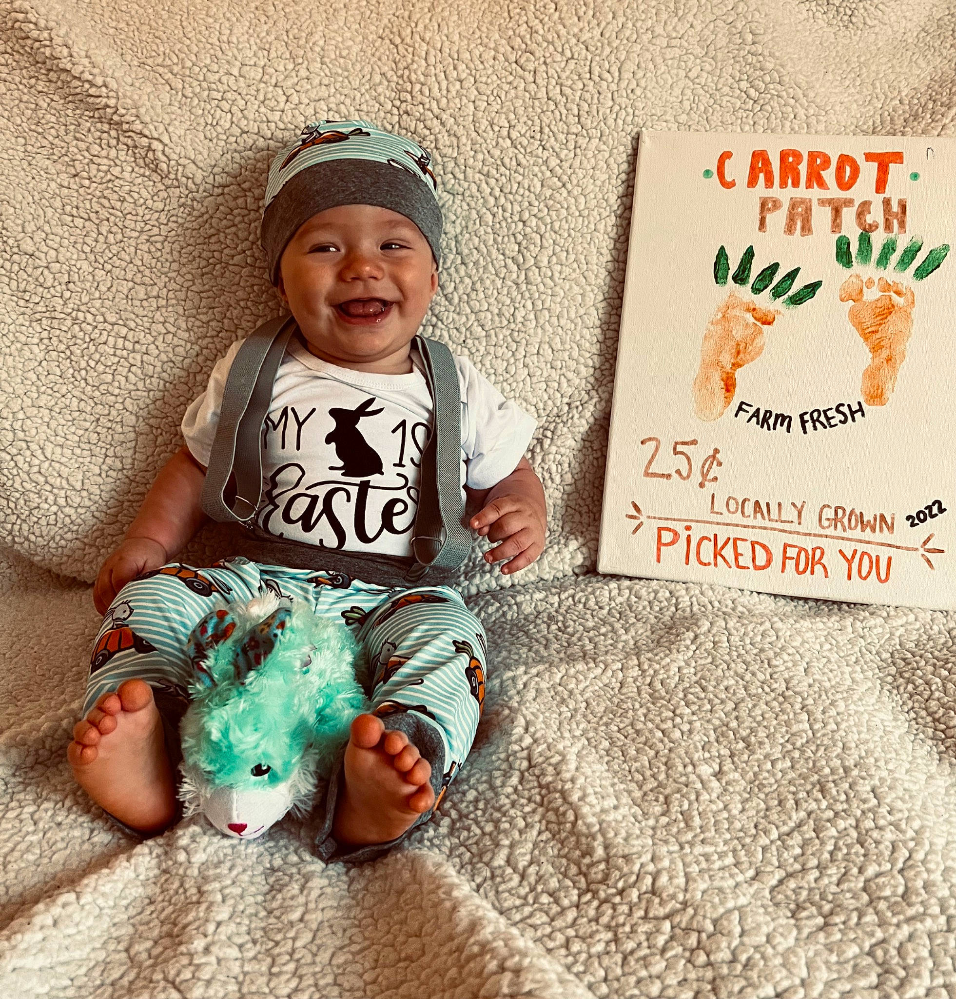 Nash joined the competition — help win amazing prizes! baby, baby_toddler_clothing, baseball_cap, cap, child, comfort, face, fashion_accessory, font, happy, head, headwear, joy, linens, outerwear, pattern, person, product, sleeve, smile