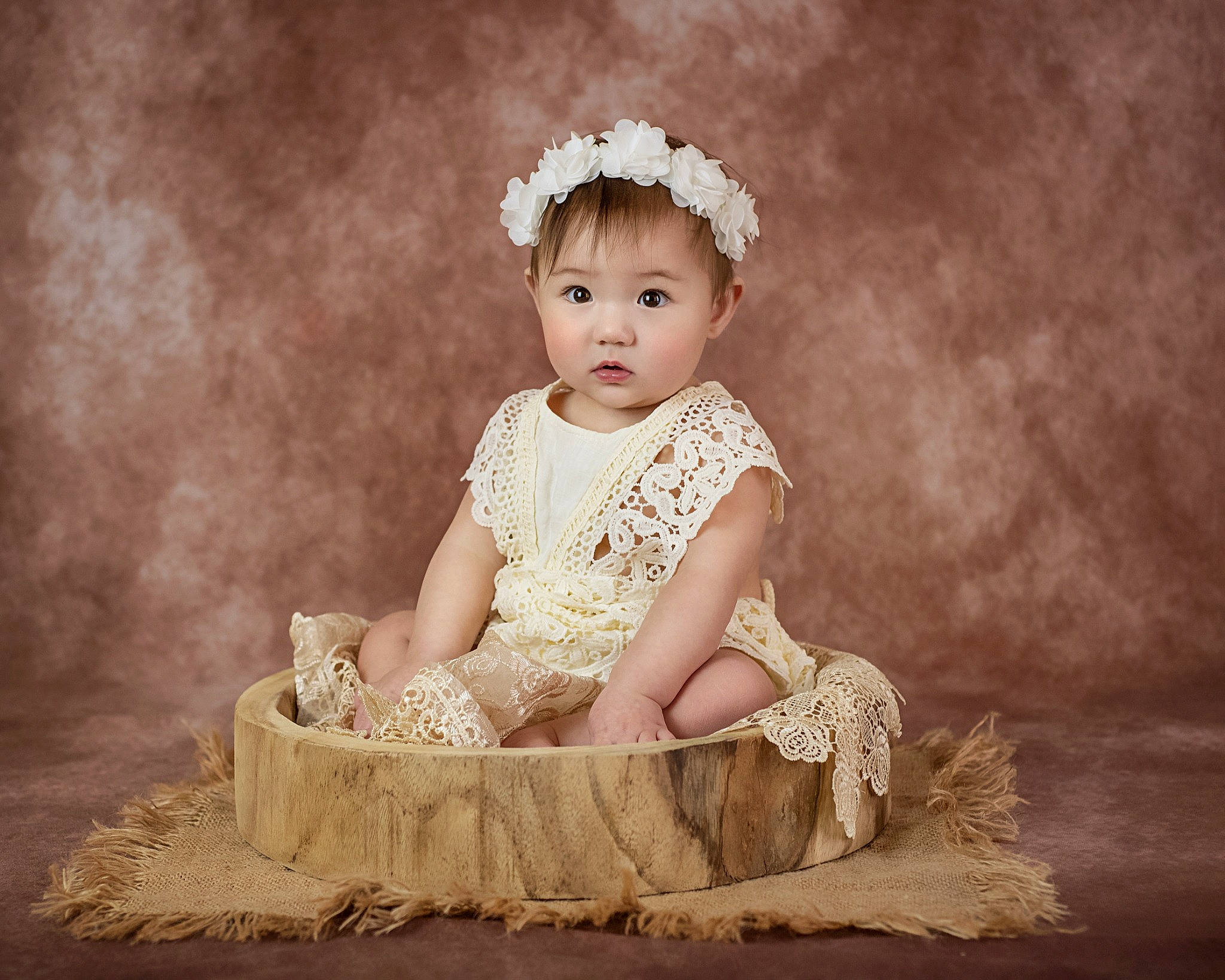 Saya is registered to the contest to win money with this photo: baby, baby_toddler_clothing, clothing, dress, embellishment, eye, face, flash_photography, grass, hairstyle, happy, head, headgear, headpiece, iris, jewellery, people_in_nature, person, skin, toddler