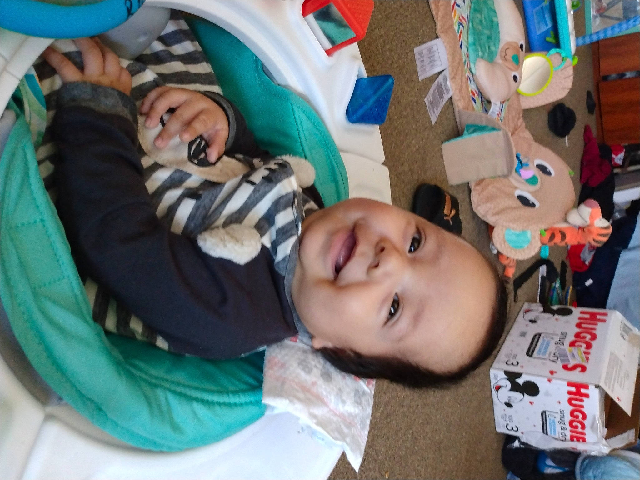 Richard is registered to the contest to win money with this photo: art, baby, baby_products, child, event, fun, happy, leisure, mammal, mouth, person, plastic, play, recreation, room, smile, toddler, tree