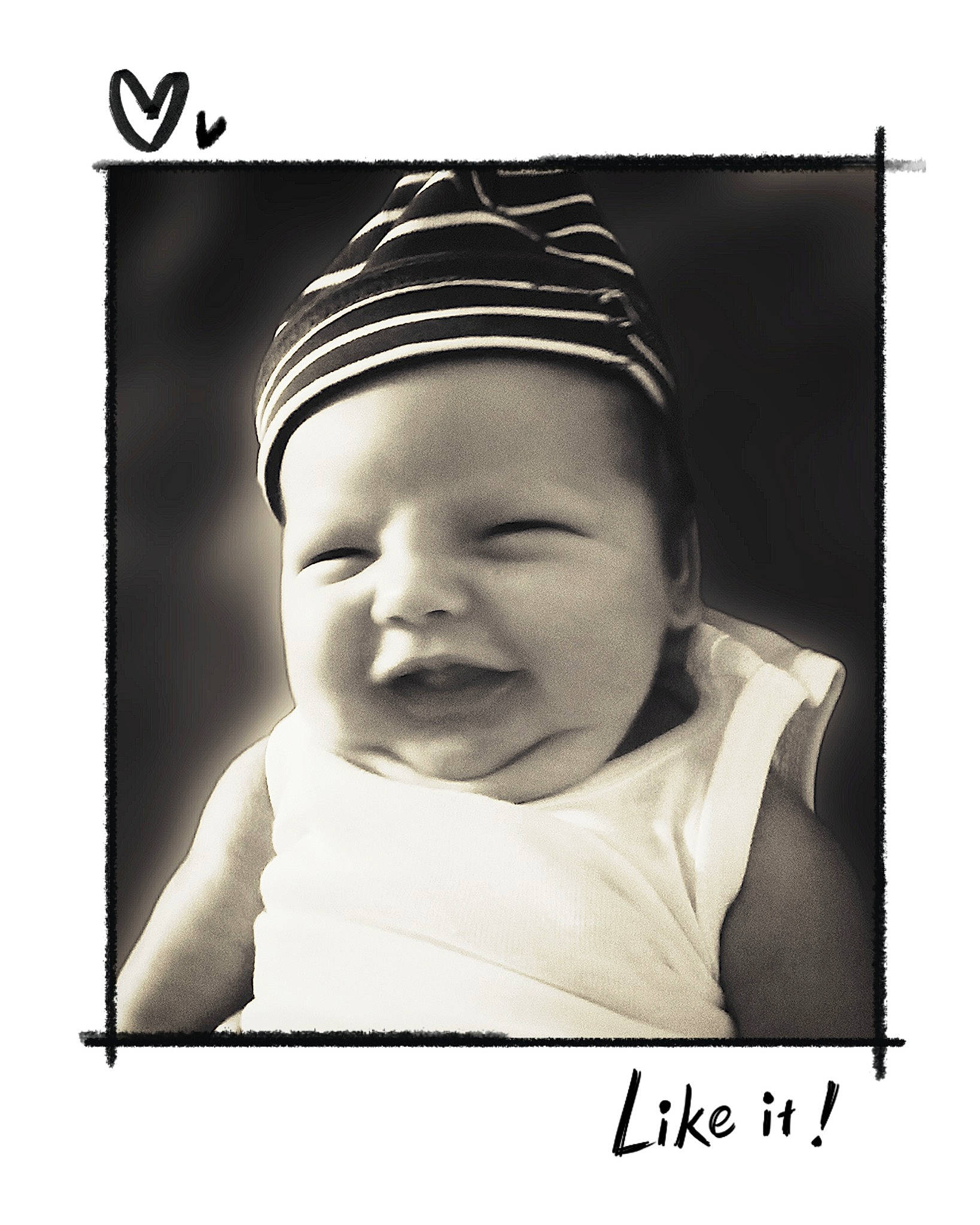 Ozias Nathaniel Ramirez joined the competition — help win amazing prizes! baby, baby_laughing, baby_sleeping, baby_toddler_clothing, beanie, cap, child, clothing, eyelash, face, fashion_accessory, flash_photography, font, handwriting, happy, headgear, monochrome_photography, person, sleeve, smile