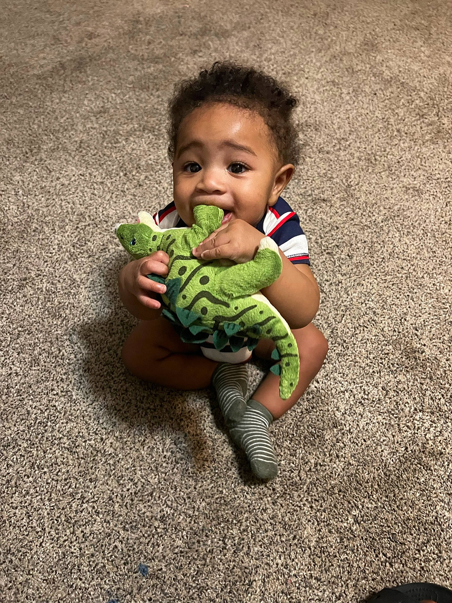 Kaiden joined the competition — help win amazing prizes! asphalt, baby, baby_toddler_clothing, child, face, finger, foot, fun, gesture, grass, happy, head, human_body, people_in_nature, person, play, sitting, soil, thumb, toddler