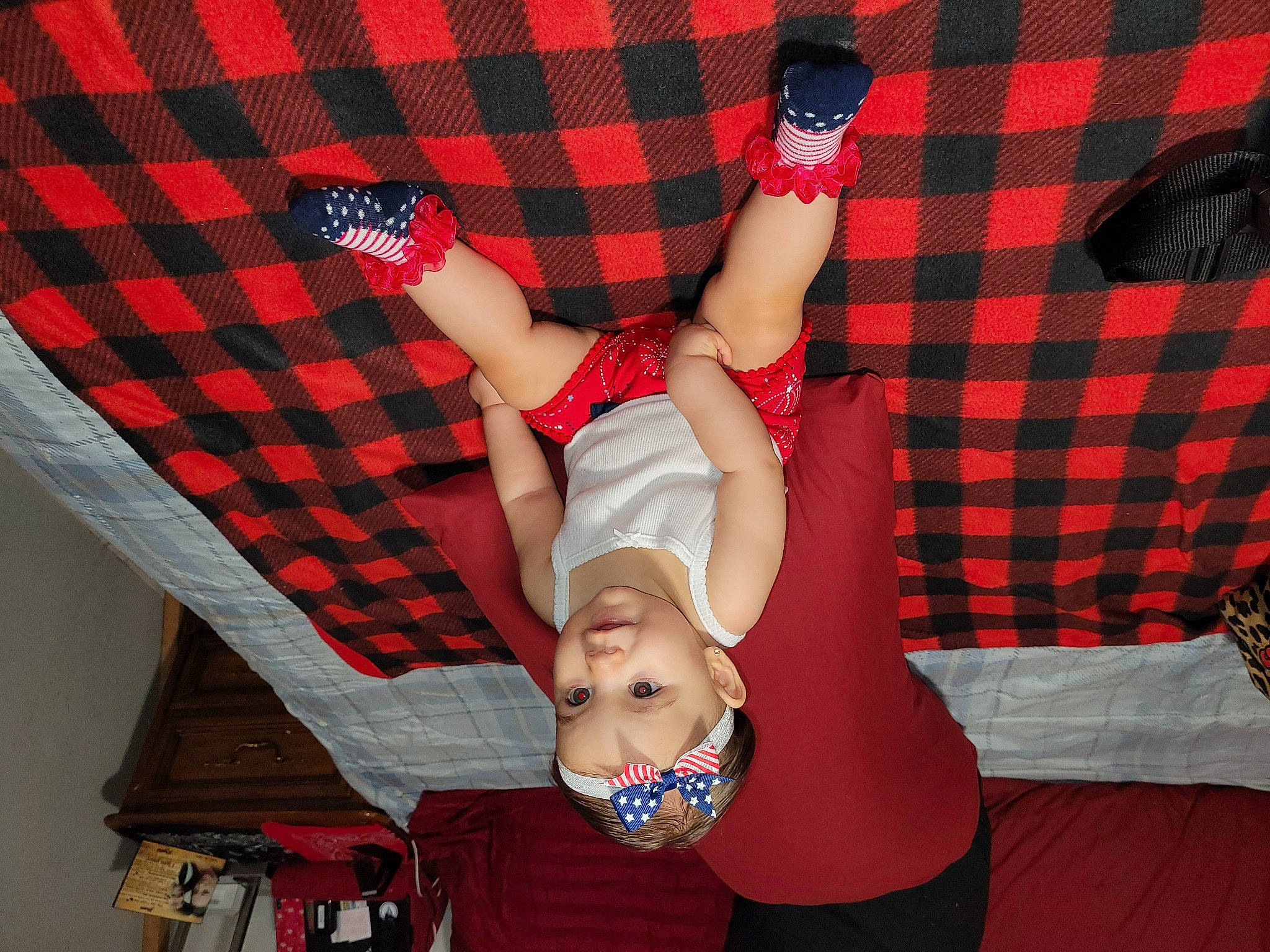 Sascha Elizabeth Lynne is registered to the contest to win money with this photo: entertainment, finger, hand, happy, headwear, human_body, human_leg, knee, nail, pattern, performing_arts, person, pink, plaid, red, sleeve, tartan, textile, thigh, waist