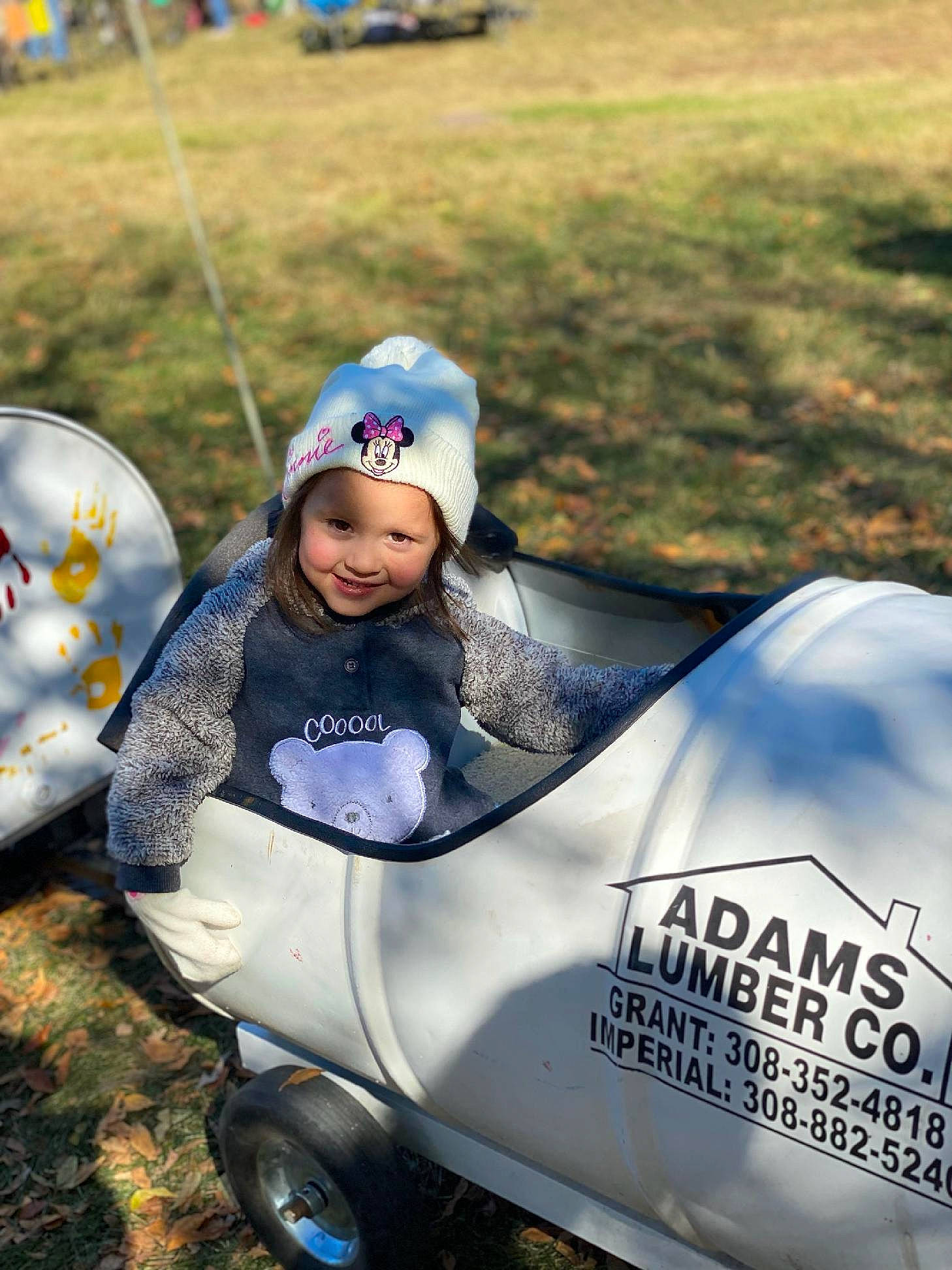 Echo joined the competition — help win amazing prizes! automotive_design, automotive_tire, automotive_wheel_system, baseball_cap, electric_blue, fender, fun, grass, happy, headwear, helmet, joy, leisure, motor_vehicle, person, personal_protective_equipment, recreation, smile, sports_gear, tire