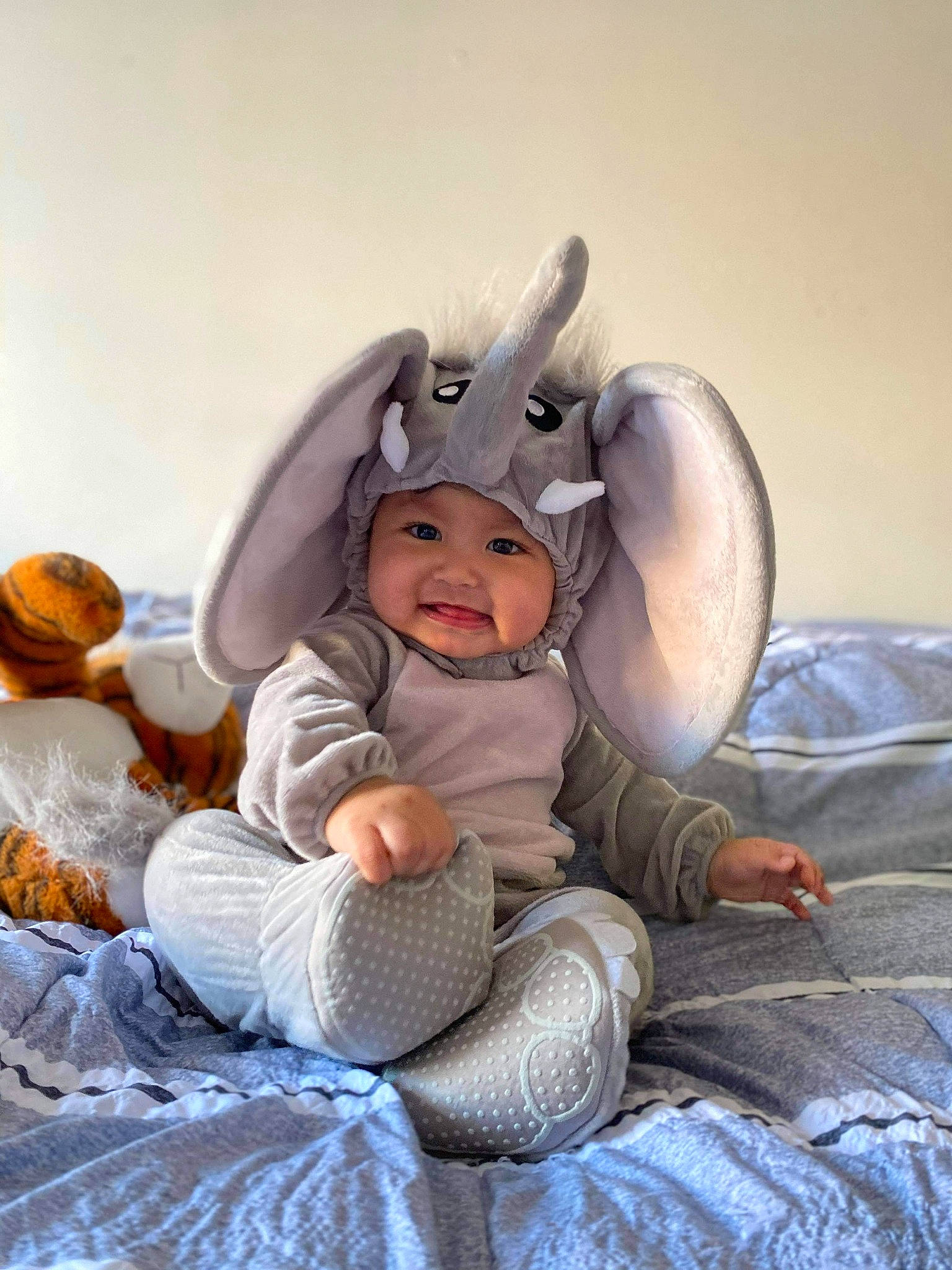 Warren joined the competition — help win amazing prizes! baby, baby_products, baby_toddler_clothing, bed, bonnet, comfort, costume_accessory, finger, headwear, human, human_body, joy, linens, nose, person