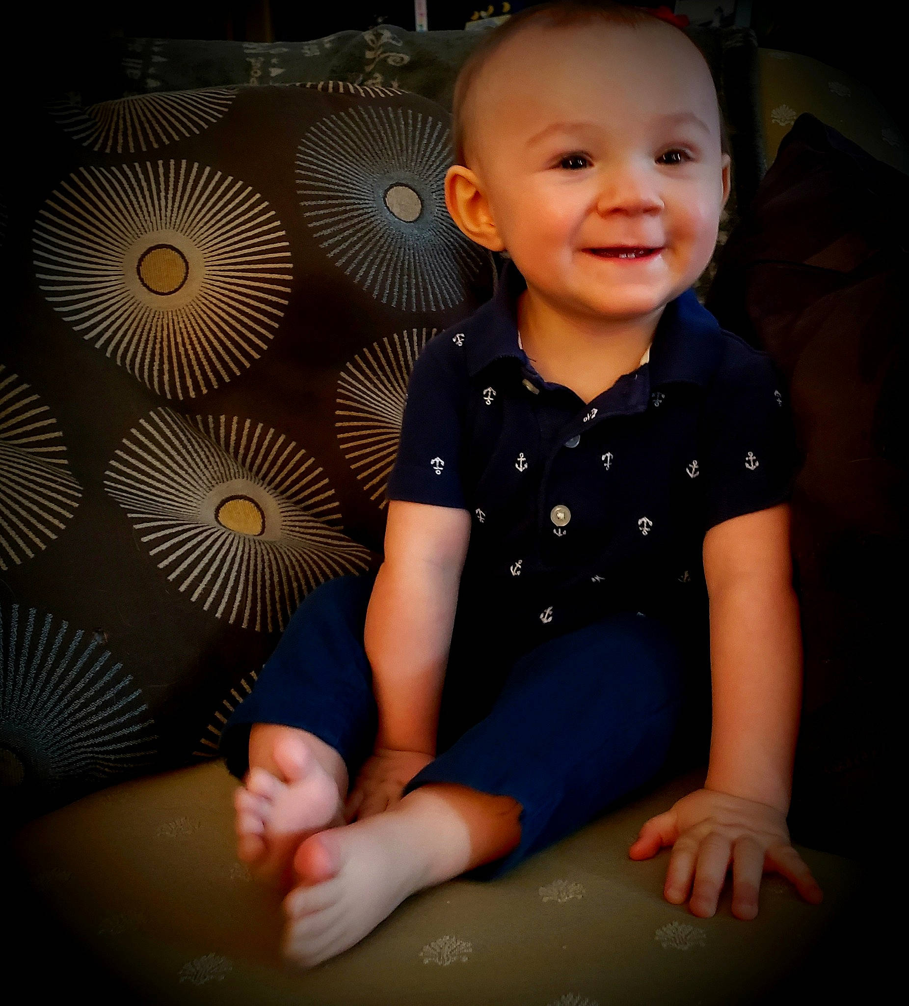 Cooper joined the competition — help win amazing prizes! baby, baby_toddler_clothing, cheek, child, child_model, eye, flash_photography, head, joy, pattern, person, photography, portrait, portrait_photography, sitting, skin, smile, standing, toddler