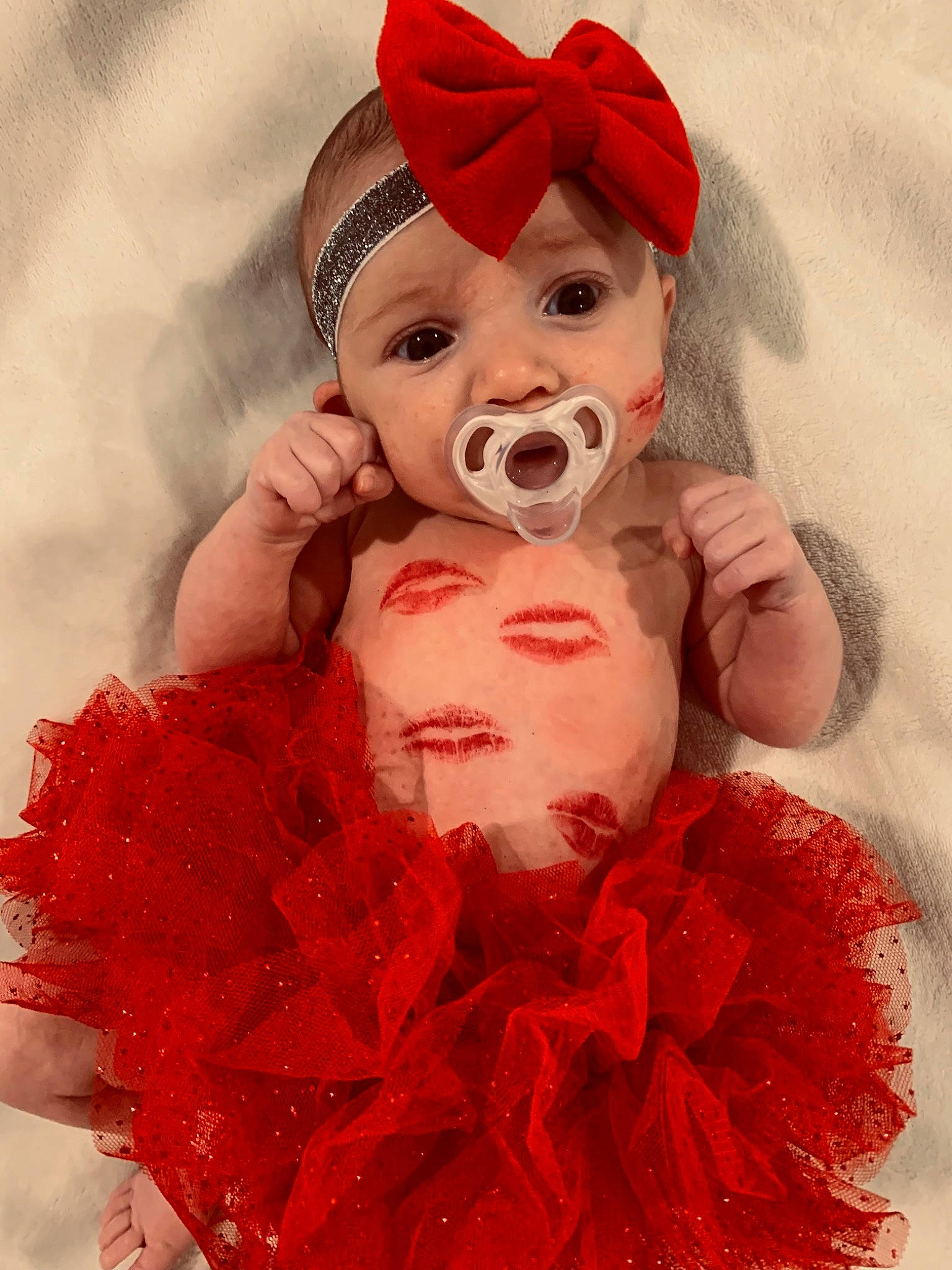 Kambrie is registered to the contest to win money with this photo: baby, baby_toddler_clothing, carmine, child, costume, costume_hat, fashion_accessory, fictional_character, fun, fur, gesture, happy, hat, head, headwear, lip, mouth, peach, person, pink