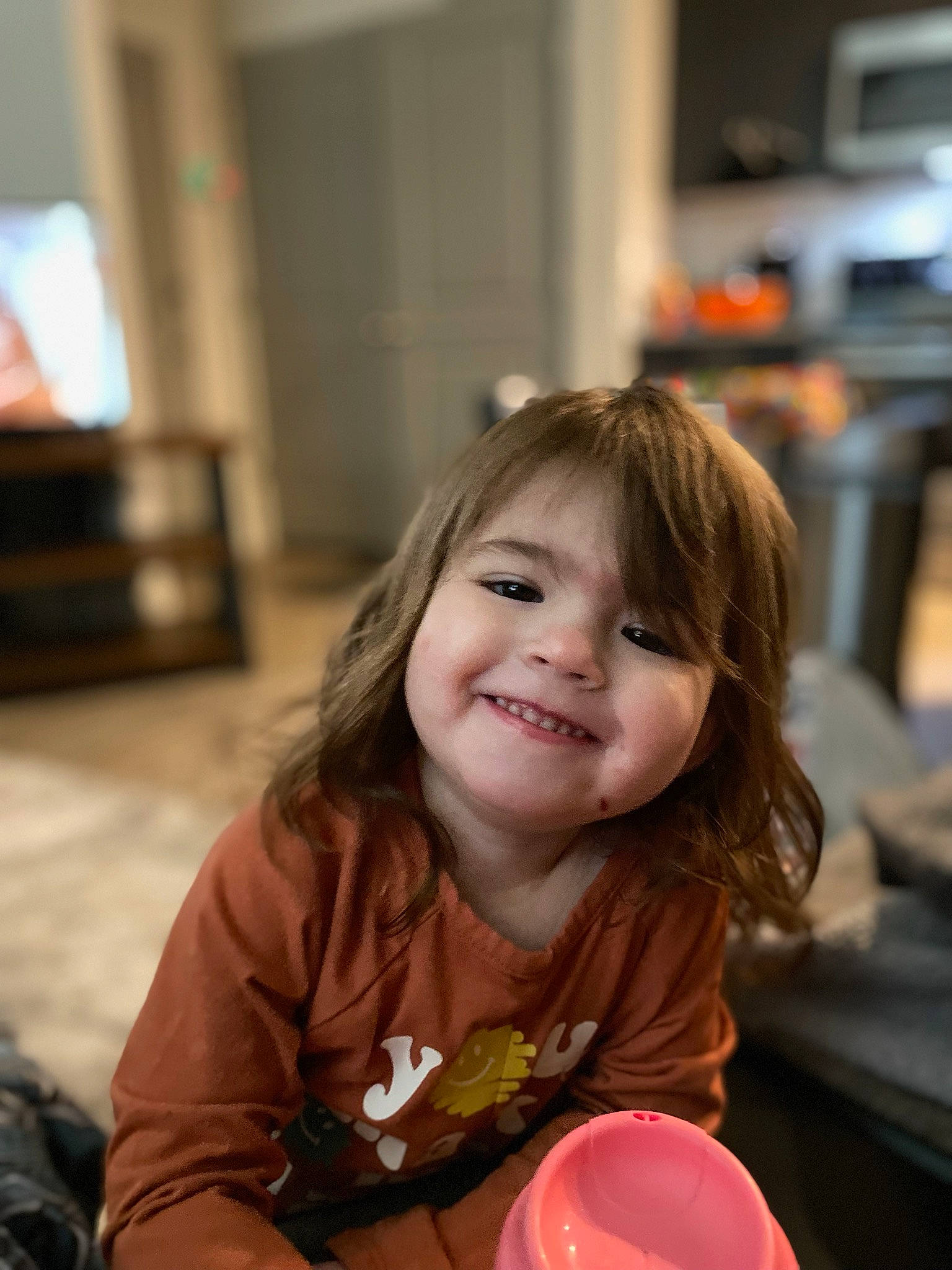 Skylie joined the competition — help win amazing prizes! cheek, child, flooring, fun, happy, iris, joy, laugh, leisure, party, person, play, portrait_photography, room, sitting, skin, smile, table, toddler, vacation