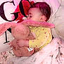 Azalea joined the competition — help win amazing prizes! baby, sleeping, plush_bunny, blanket, pillow, cuddle, soft_lighting, purple_light, cozy, infant, child, bed, sleepwear, cute, peaceful, indoor, resting, toy, fabric, comfort