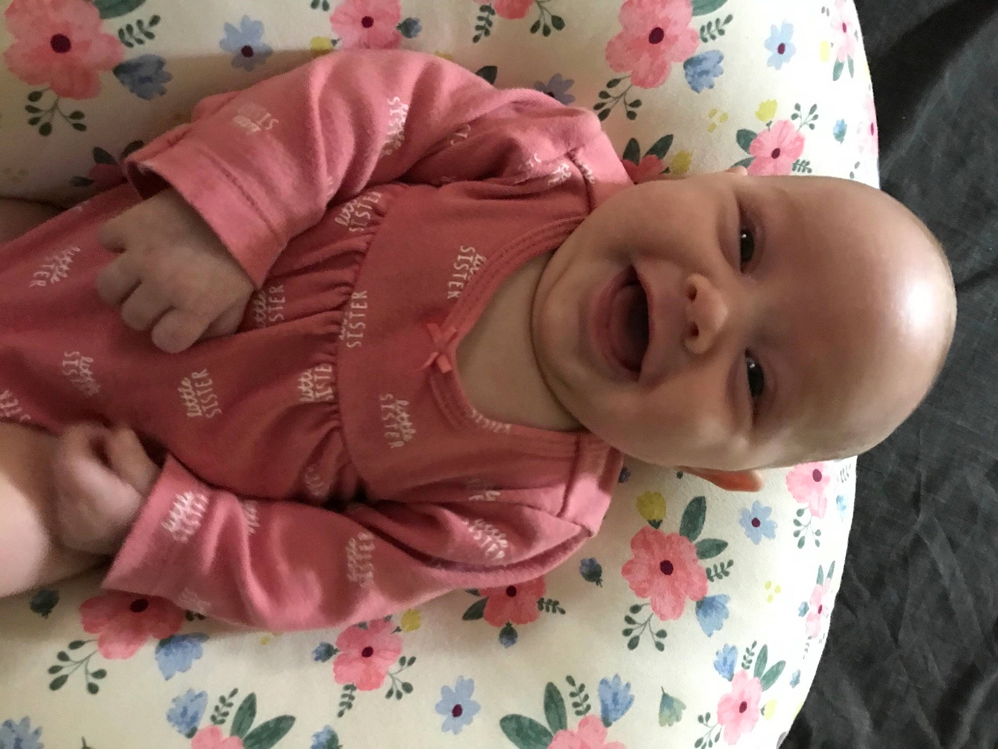 Emma is registered to the contest to win money with this photo: baby, bedtime, cheek, child, mouth, person, pink, skin, toddler