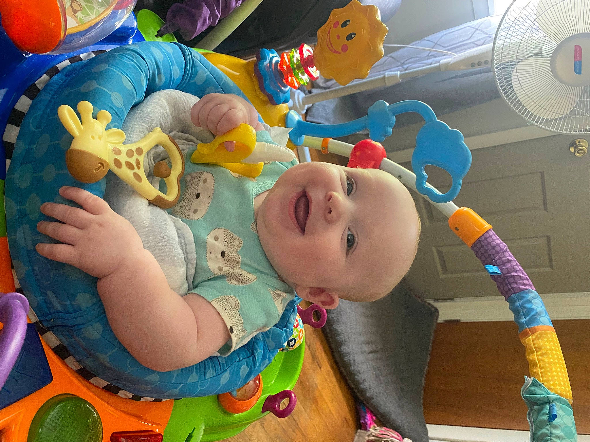 Cameron joined the competition — help win amazing prizes! art, baby, baby_playing_with_toys, baby_products, baby_toys, child, event, facial_expression, fun, happy, leisure, mechanical_fan, mouth, person, recreation, room, smile, stuffed_toy, textile, toddler