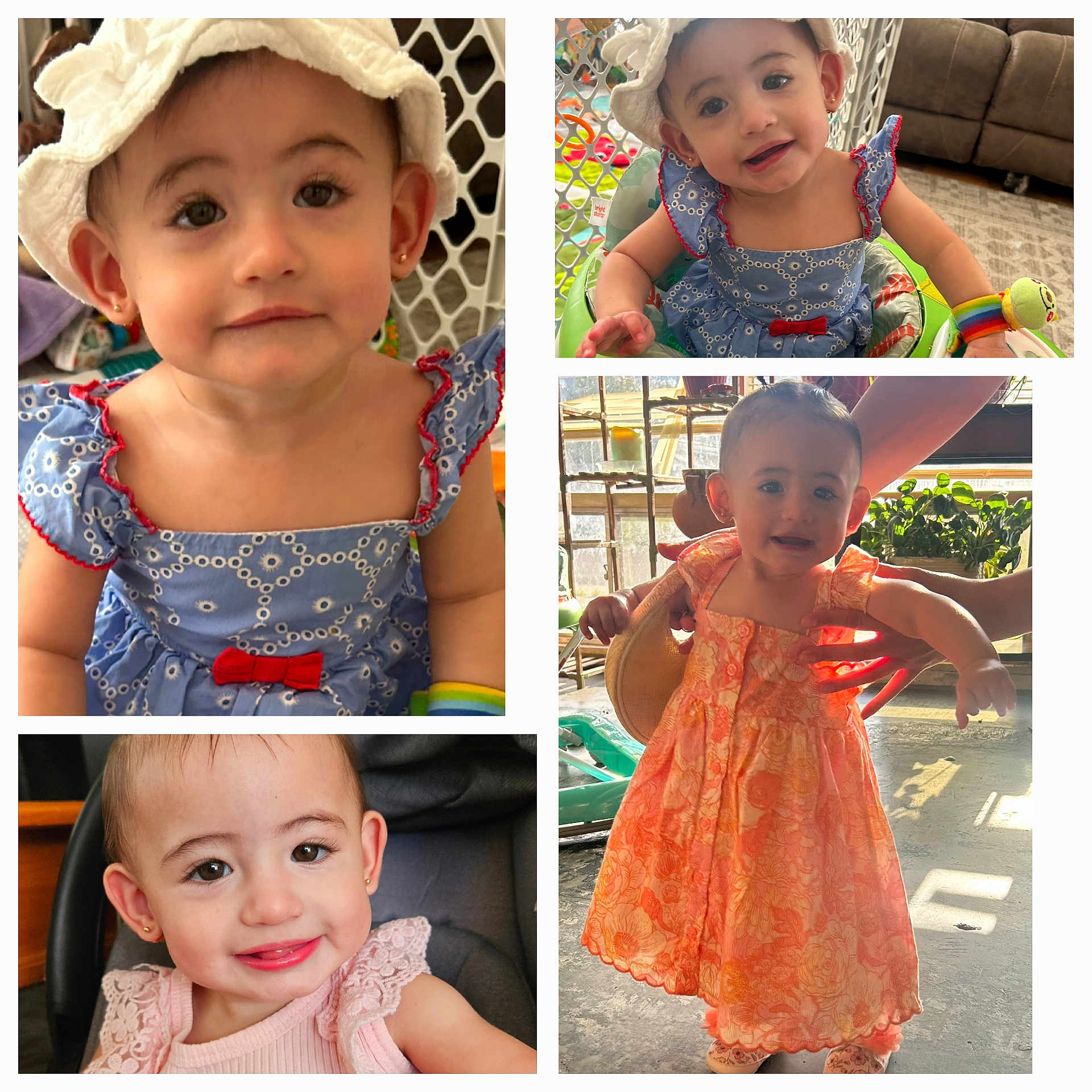 Divine joined the competition — help win amazing prizes! baby, child, clothing, colorful, cute, dress, earrings, floor, girl, hands, happy, hat, indoor, person, playful, portrait, seat, smile, sunlight, toddler