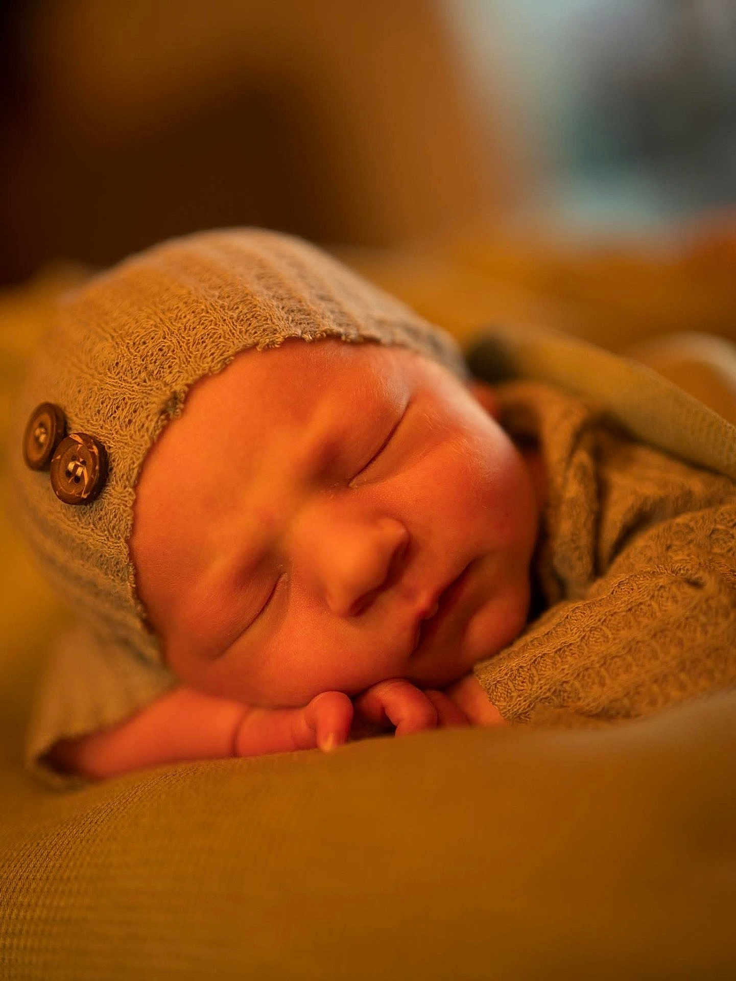 Carter joined the competition — help win amazing prizes! newborn, baby, sleeping, hat, knitted, buttons, sweater, closeup, face, infant, cozy, warm, soft, portrait, resting, cute, child, peaceful, skin, fingers