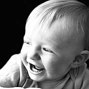 Heath joined the competition — help win amazing prizes! baby, smiling, laughing, black_and_white, portrait, infant, close_up, happy, child, cute, face, expression, young, person, skin, head, hair, clothing, background, emotion