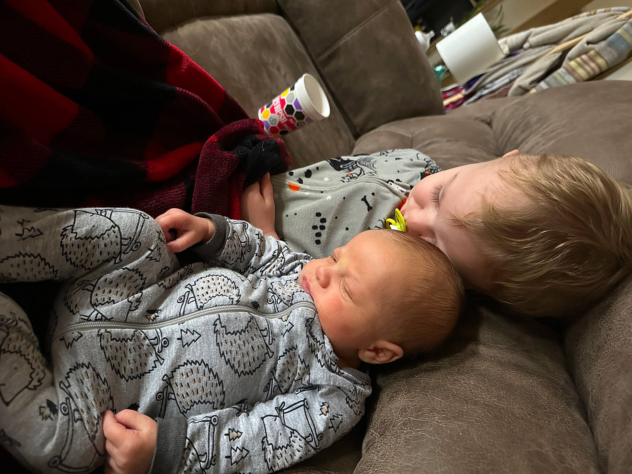 Daxton joined the competition — help win amazing prizes! baby, baby_products, bedtime, carmine, child, comfort, couch, elbow, gesture, hand, human_leg, linens, nap, pattern, person, room, sitting, sleep, toddler, tree