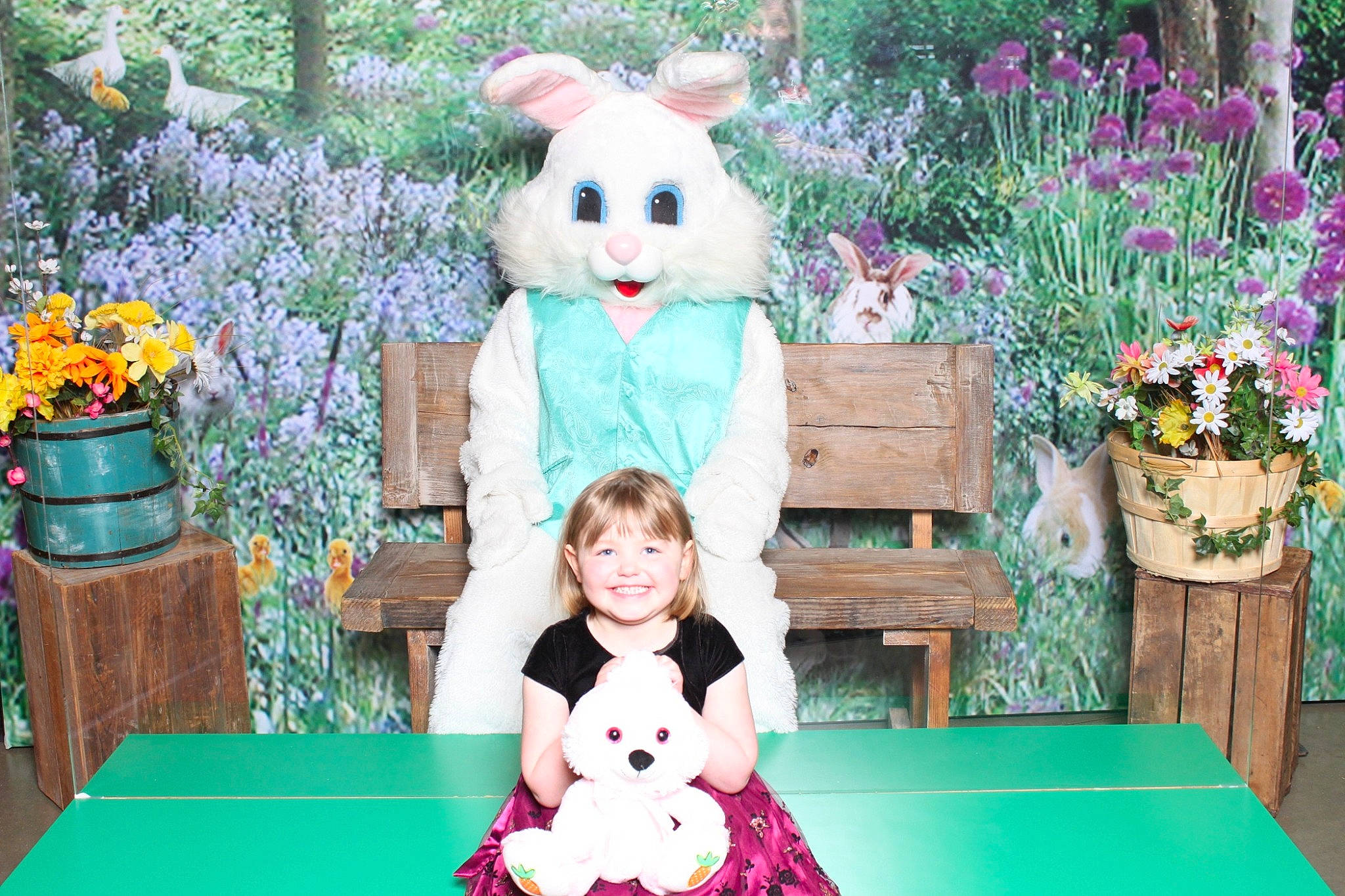 Lillian joined the competition — help win amazing prizes! chair, flower, flowerpot, grass, green, happy, houseplant, joy, leisure, mammal, people, person, photograph, pink, plant, smile, summer, table, textile, toy