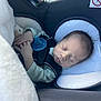 Grayson is registered to the contest to win money with this photo: baby, sleeping, car_seat, pacifier, blanket, infant, child, seatbelt, resting, peaceful, clothing, young, head, hands, indoors, closeup, face, safety, newborn, comfort