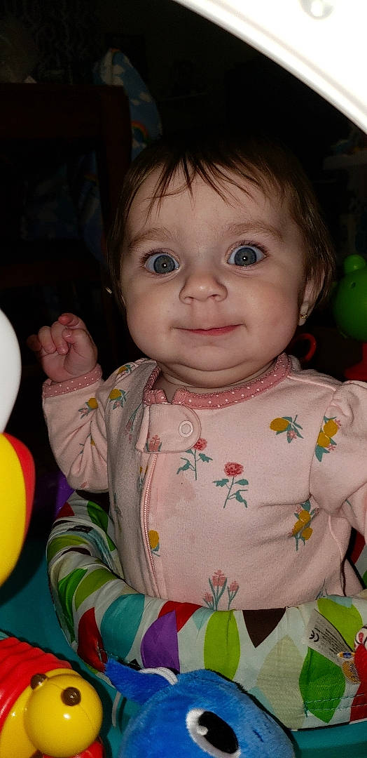 Aubrielle Rose joined the competition — help win amazing prizes! baby, baby_products, baby_toddler_clothing, balloon, bib, cheek, child, event, eyelash, facial_expression, fun, happy, head, iris, lip, nose, person, pink, skin, sleeve