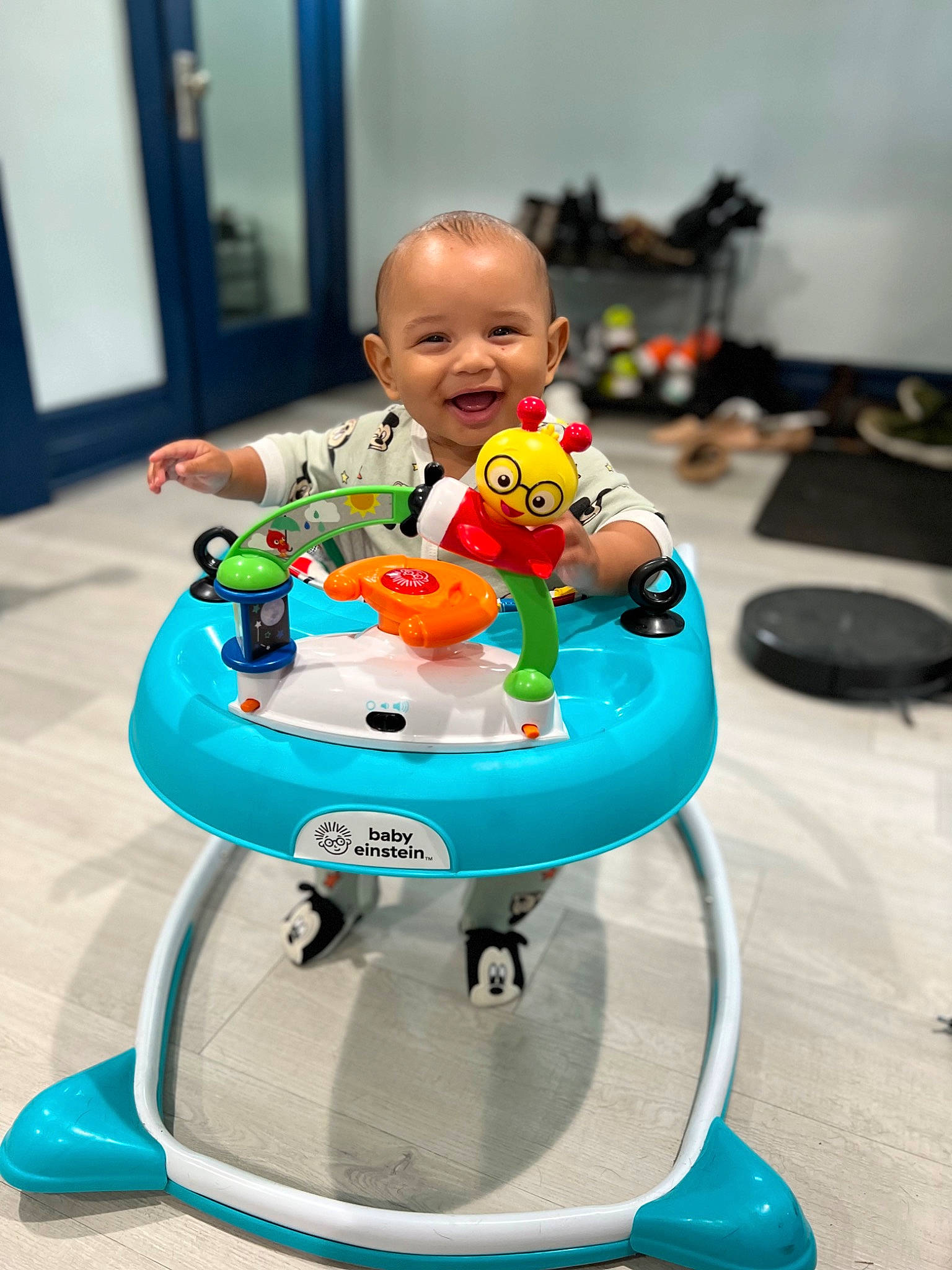 Kyree is registered to the contest to win money with this photo: baby, baby_products, baby_toys, blue, child, door, figurine, fun, happy, lego, leisure, person, plastic, play, product, recreation, sitting, smile, toddler, toy