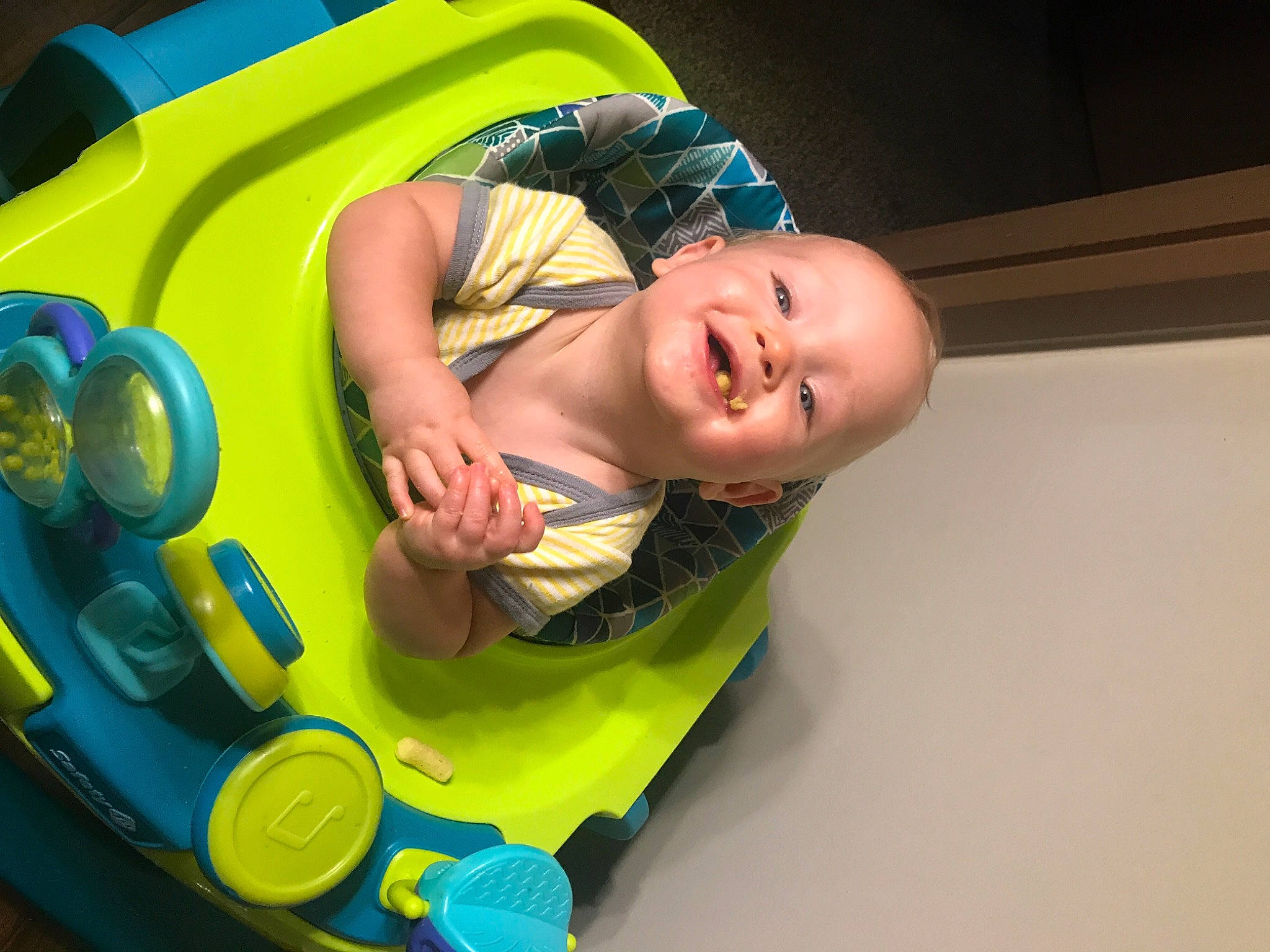 Braxtyn joined the competition — help win amazing prizes! baby, baby_playing_with_toys, baby_products, baby_toddler_clothing, baby_toys, child, fun, person, plastic, play, riding_toy, toddler, toy_vehicle