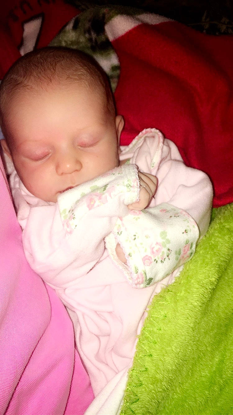 Hailee is registered to the contest to win money with this photo: baby, baby_products, bedtime, cheek, child, linens, mouth, nap, person, pink, product, skin, sleep, toddler