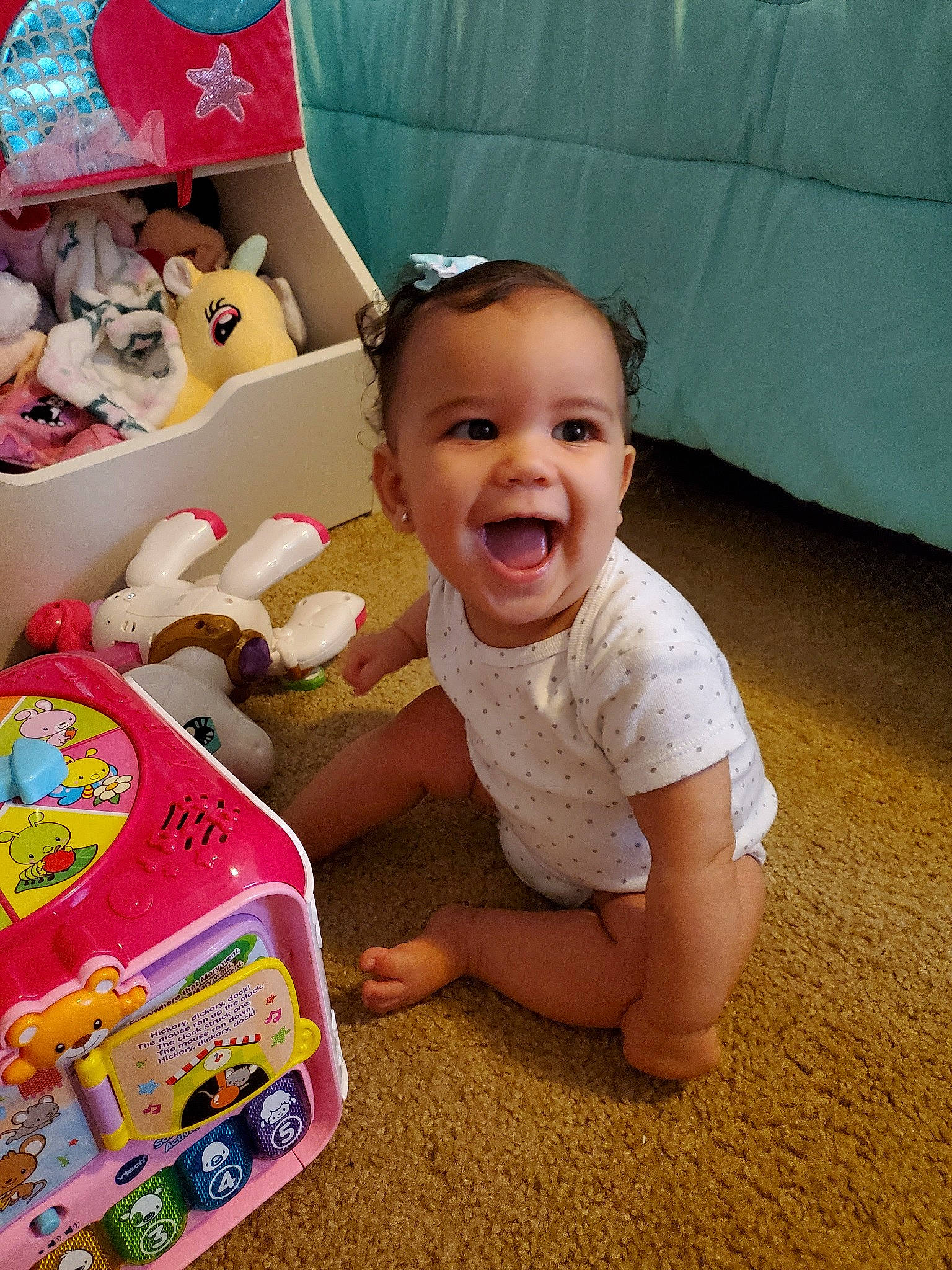 Mira joined the competition — help win amazing prizes! baby, baby_toys, child, person, play, smile, toddler, toy