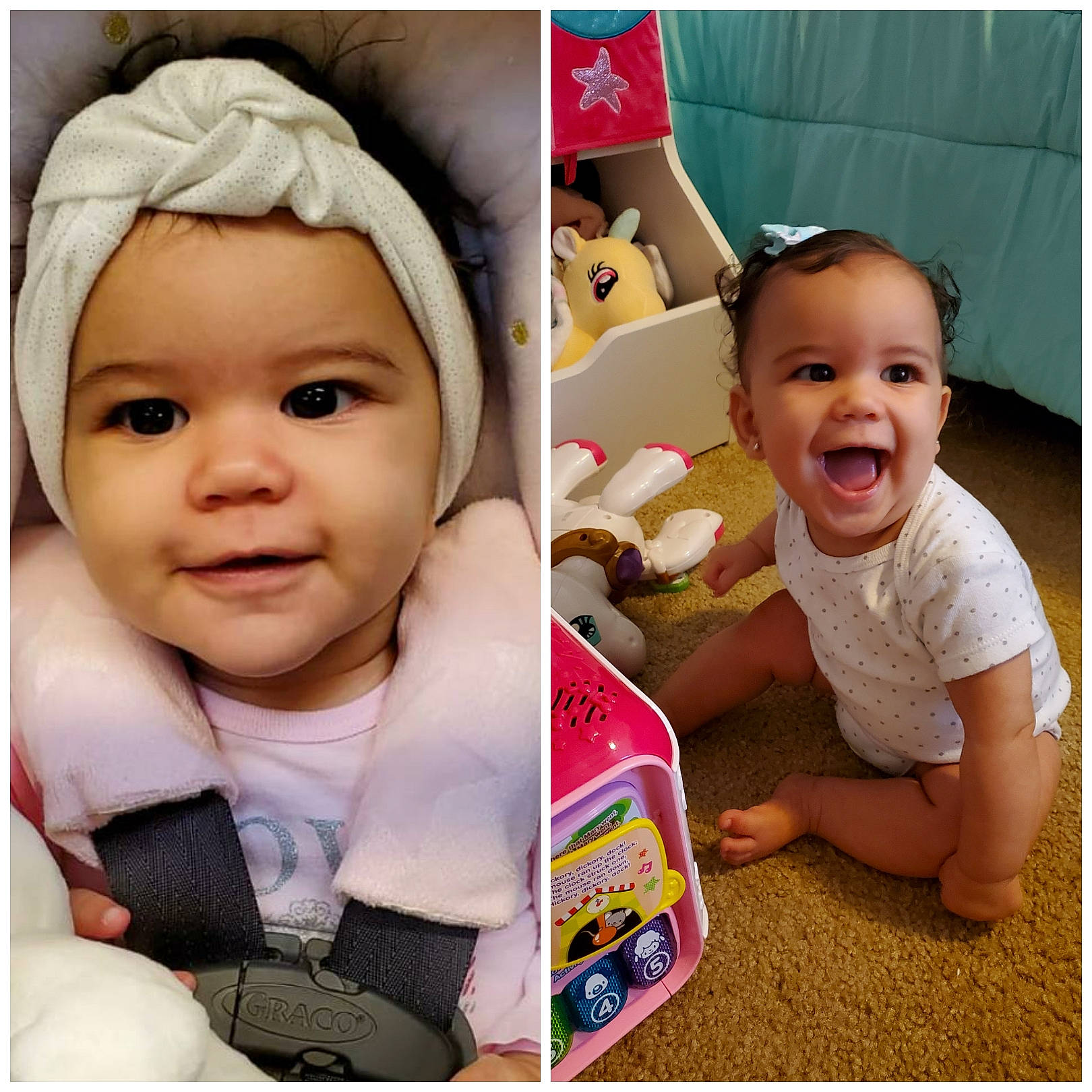 Mira joined the competition — help win amazing prizes! baby, baby_laughing, baby_making_funny_faces, cheek, child, ear, eye, eyebrow, face, facial_expression, forehead, happy, head, headwear, lip, mouth, nose, person, photography, skin