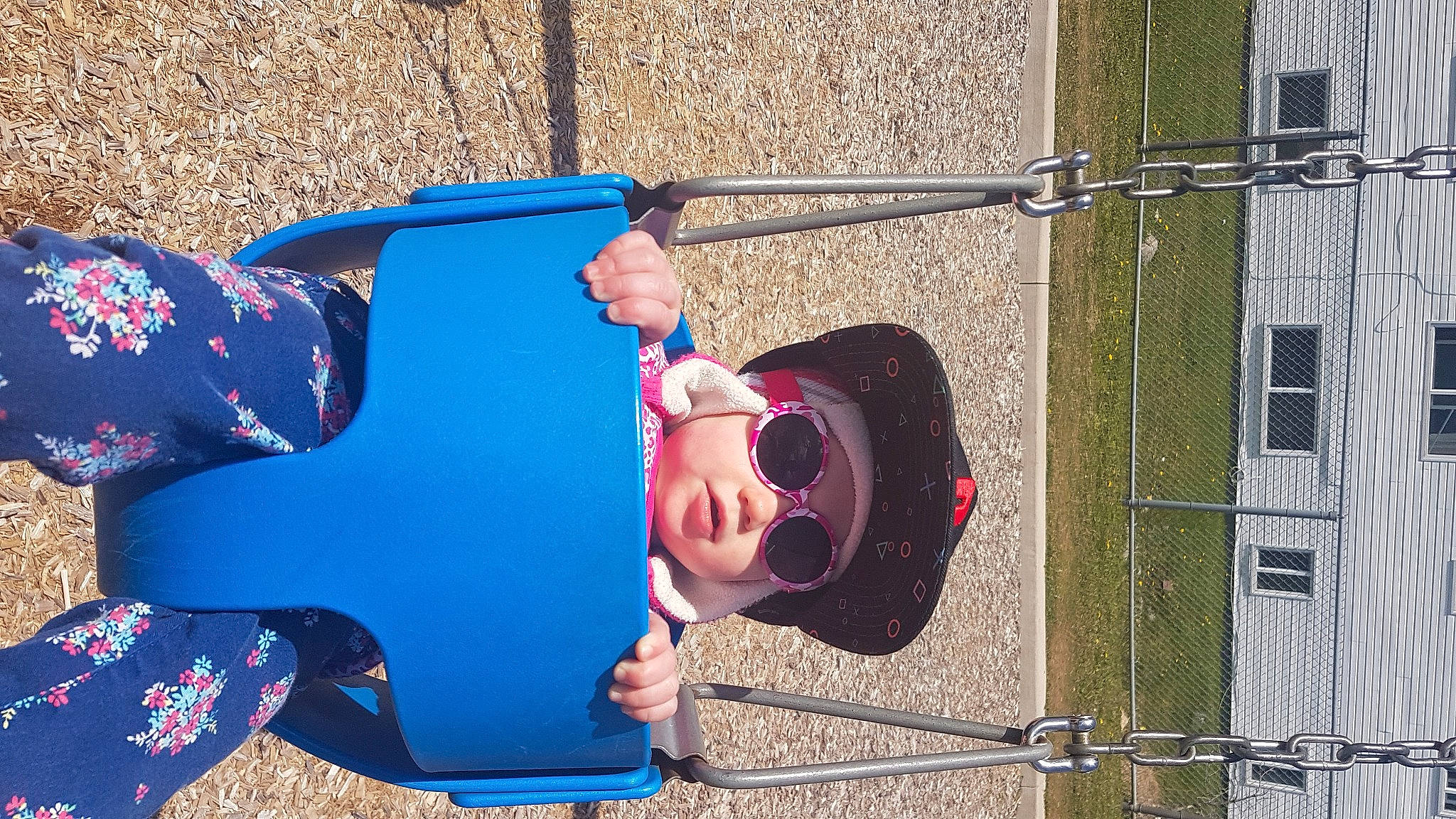 Cynthia joined the competition — help win amazing prizes! automotive_design, blue, daytime, eye, eyewear, fun, grass, green, hairstyle, head, headwear, human, human_body, mode_of_transport, motor_vehicle, people, person, product, recreation, transport