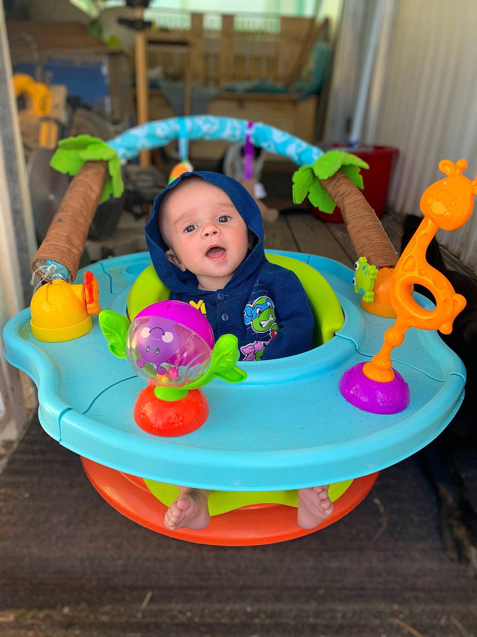 Atlas joined the competition — help win amazing prizes! baby, baby_mobile, baby_playing_with_toys, baby_products, chair, child, fun, happy, human_settlement, leisure, person, play, product, public_space, purple, recreation, sharing, sitting, table, toddler