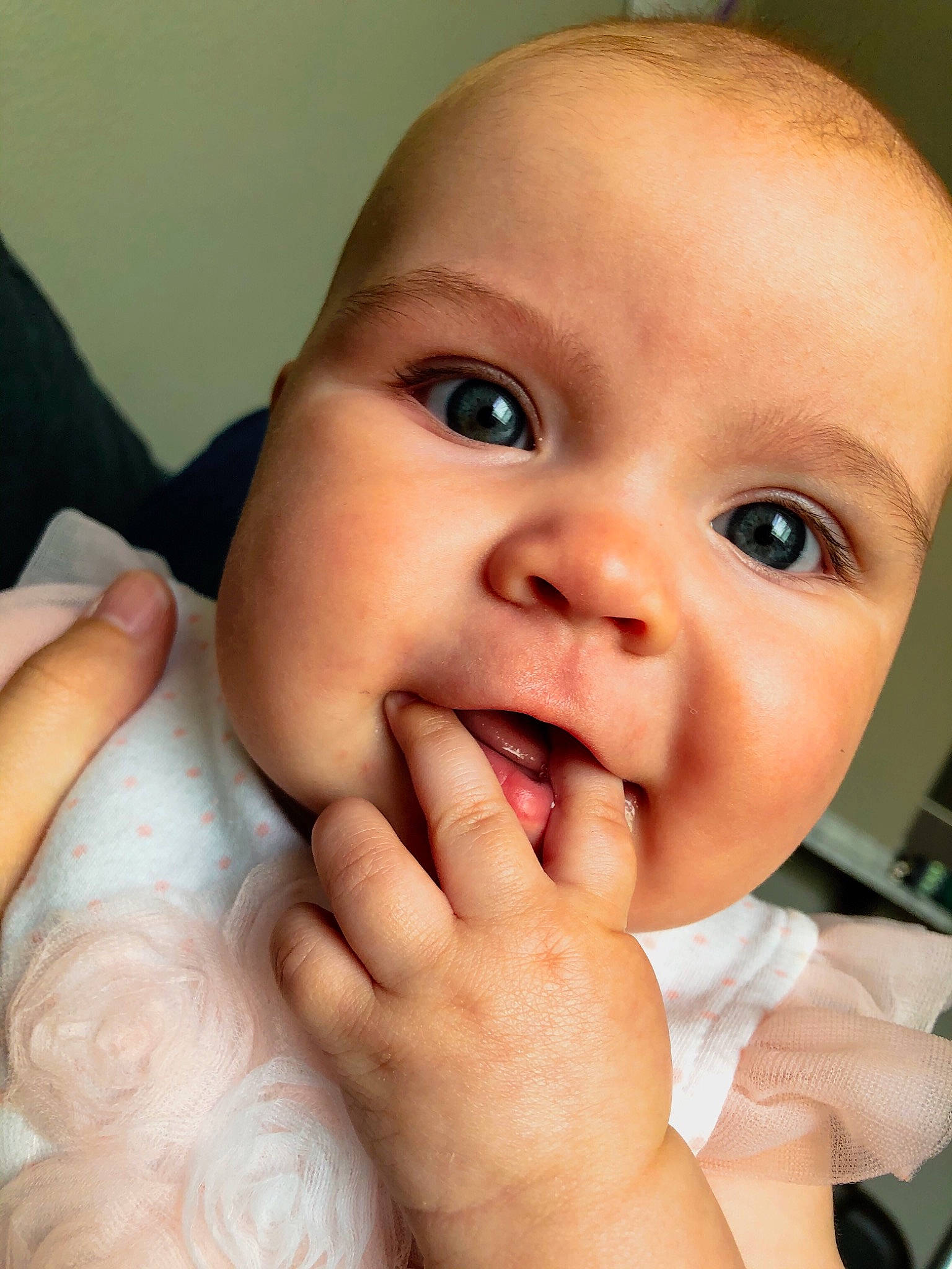 Mea joined the competition — help win amazing prizes! baby, baby_toddler_clothing, cheek, ear, eye, eyebrow, eyelash, finger, gesture, happy, iris, lip, mouth, nail, nose, person, skin, smile, thumb, toddler