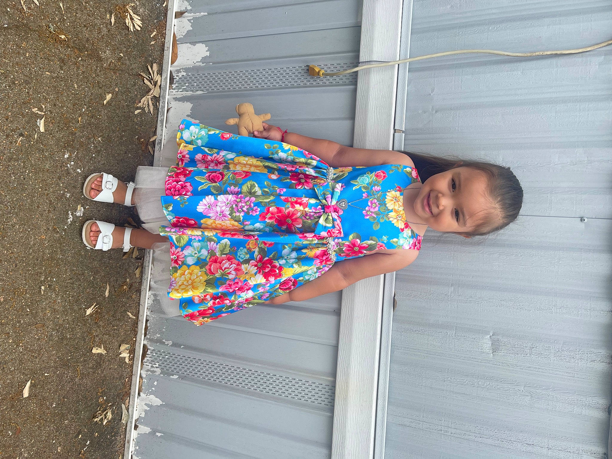 Katherine joined the competition — help win amazing prizes! baby_toddler_clothing, calf, child, concrete, electric_blue, foot, fun, happy, human_leg, joy, leisure, pattern, person, road_surface, sandal, sitting, street_fashion, thigh, toddler, waist