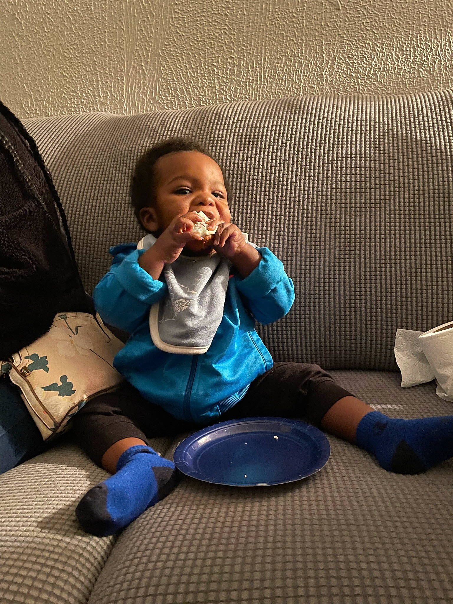 Roderick joined the competition — help win amazing prizes! baby, baby_toddler_clothing, child, comfort, electric_blue, finger, floor, flooring, fun, hairstyle, happy, head, leisure, person, product, sitting, skin, sneakers, thumb, toddler