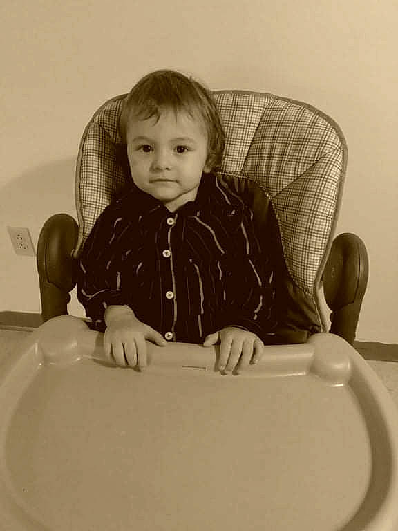 Killian joined the competition — help win amazing prizes! arm, baby, baby_toddler_clothing, chair, cheek, child, comfort, facial_expression, fun, hairstyle, happy, monochrome, monochrome_photography, person, product, sitting, sleeve, smile, standing, table