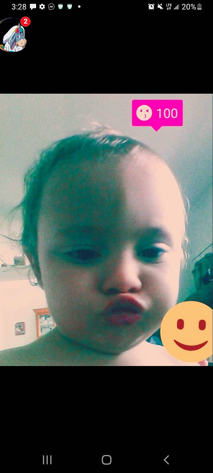 Chrysanthemum is registered to the contest to win money with this photo: art, baby, cheek, child, chin, cool, emoticon, eyebrow, eyelash, facial_expression, font, forehead, happy, lip, magenta, mouth, nose, person, skin, sweetness