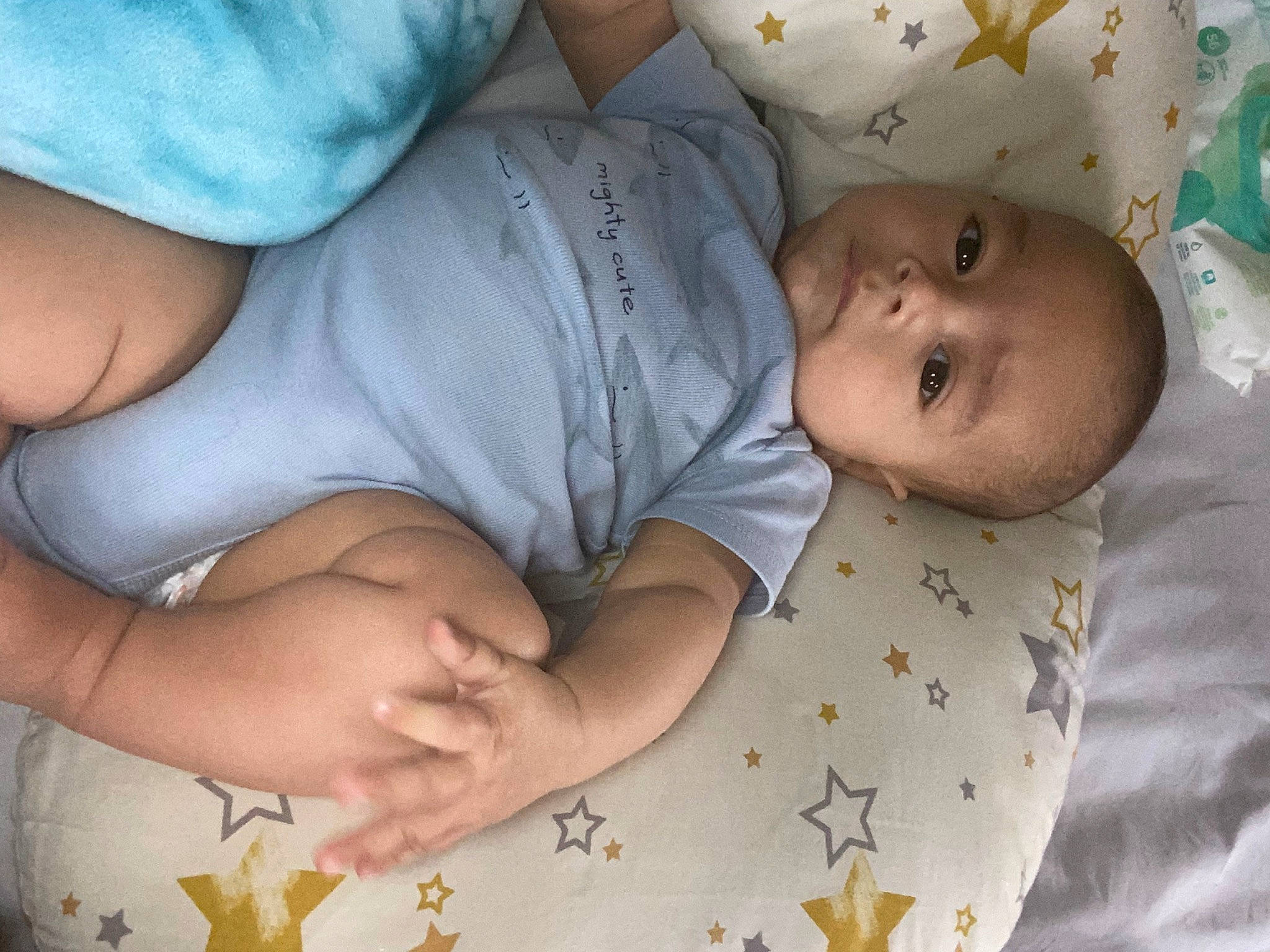 Luis joined the competition — help win amazing prizes! arm, baby, baby_products, baby_toddler_clothing, bedtime, cheek, child, comfort, elbow, eye, finger, gesture, hand, linens, mouth, organ, person, room, skin, textile