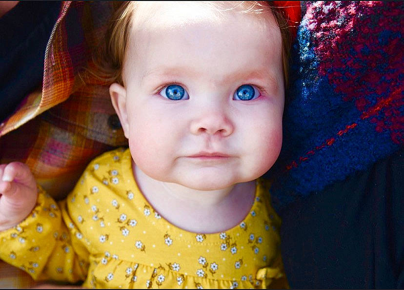 Ellaina is registered to the contest to win money with this photo: baby, beauty, cheek, child, chin, close_up, ear, eye, face, forehead, hair, head, iris, lip, mouth, nose, organ, person, skin, toddler