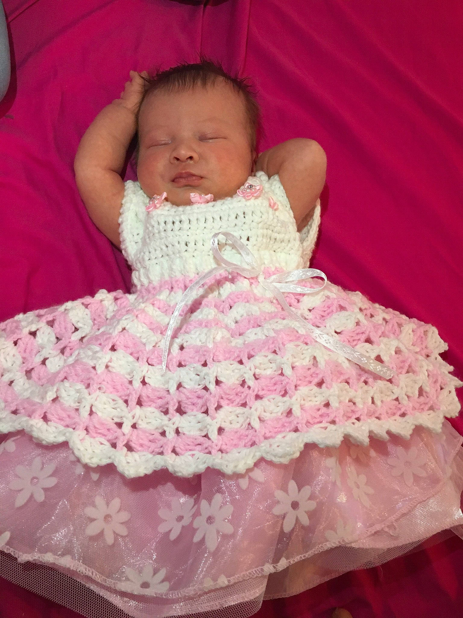 Wynter joined the competition — help win amazing prizes! baby, baby_products, bed, bedding, blanket, child, crochet, dress, embellishment, furniture, lace, linens, pattern, person, pink, product, textile, toddler