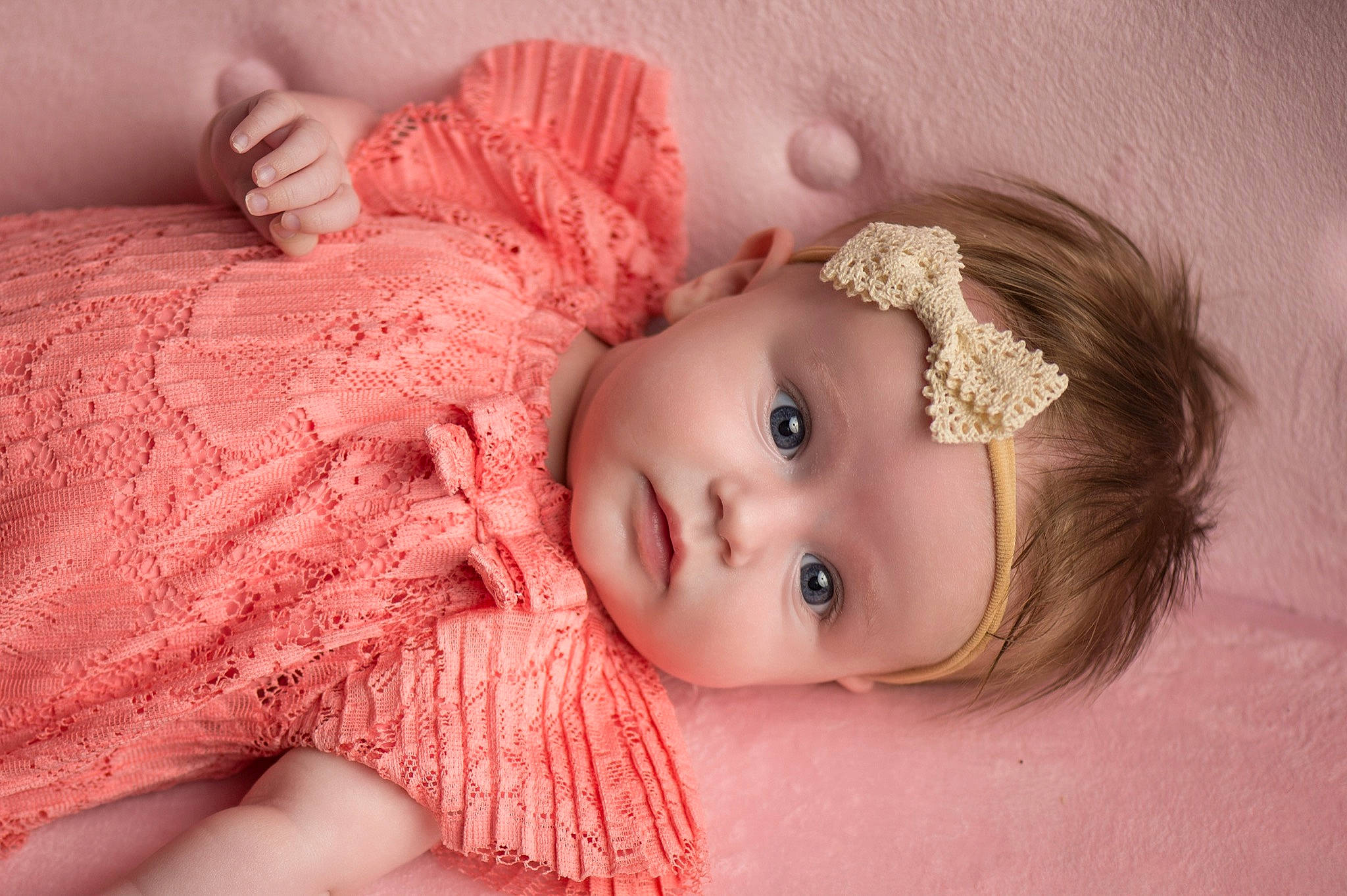 Blakelynn is registered to the contest to win money with this photo: baby, beauty, cheek, child, close_up, ear, eye, eyelash, face, hair_accessory, head, headgear, iris, lip, nose, person, photography, pink, portrait_photography, skin