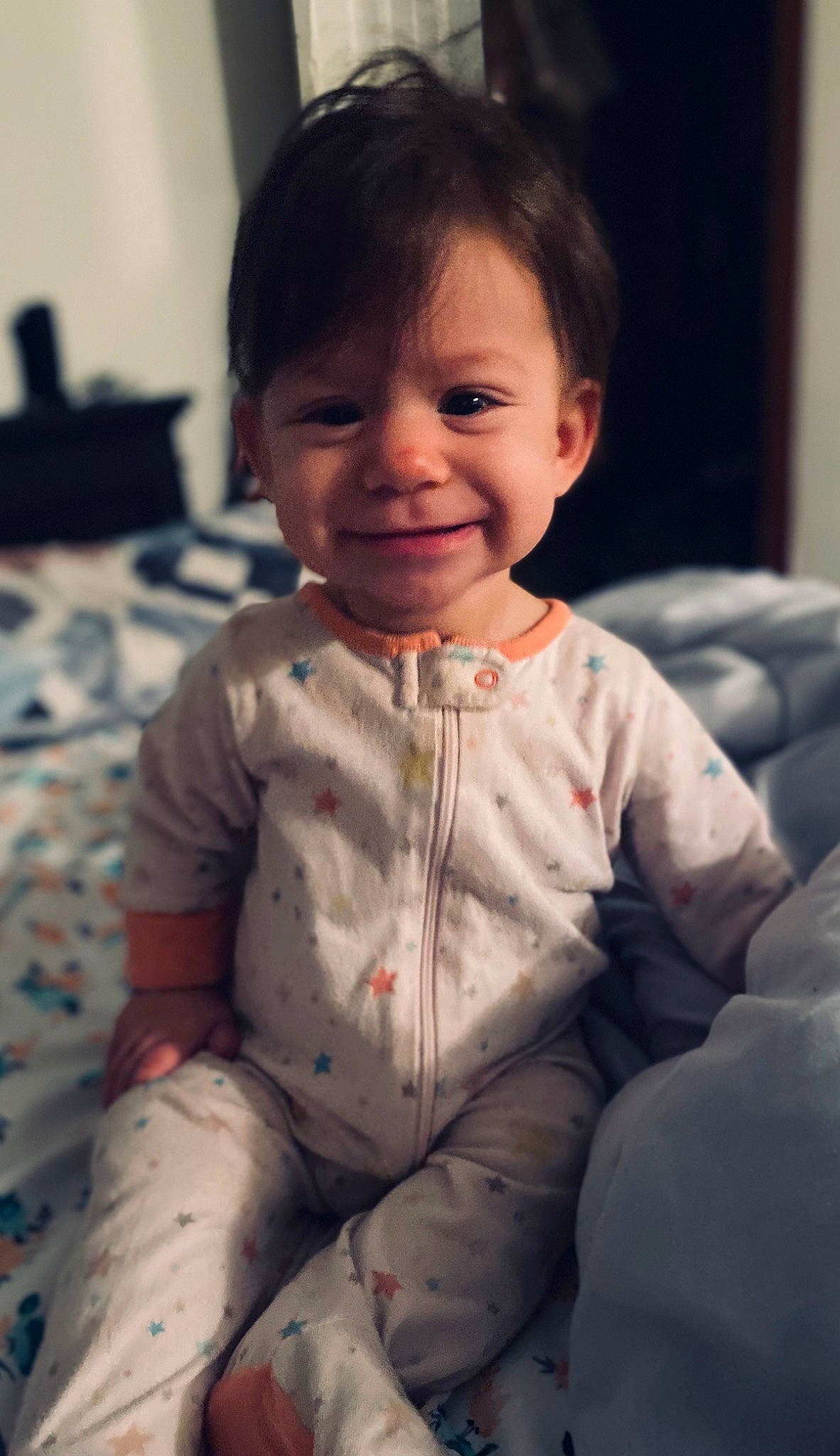 Kyla is registered to the contest to win money with this photo: arm, baby_toddler_clothing, cheek, dress, eye, facial_expression, flash_photography, hairstyle, hand, happy, head, human, human_body, joy, lip, mouth, nose, person, skin, sleeve