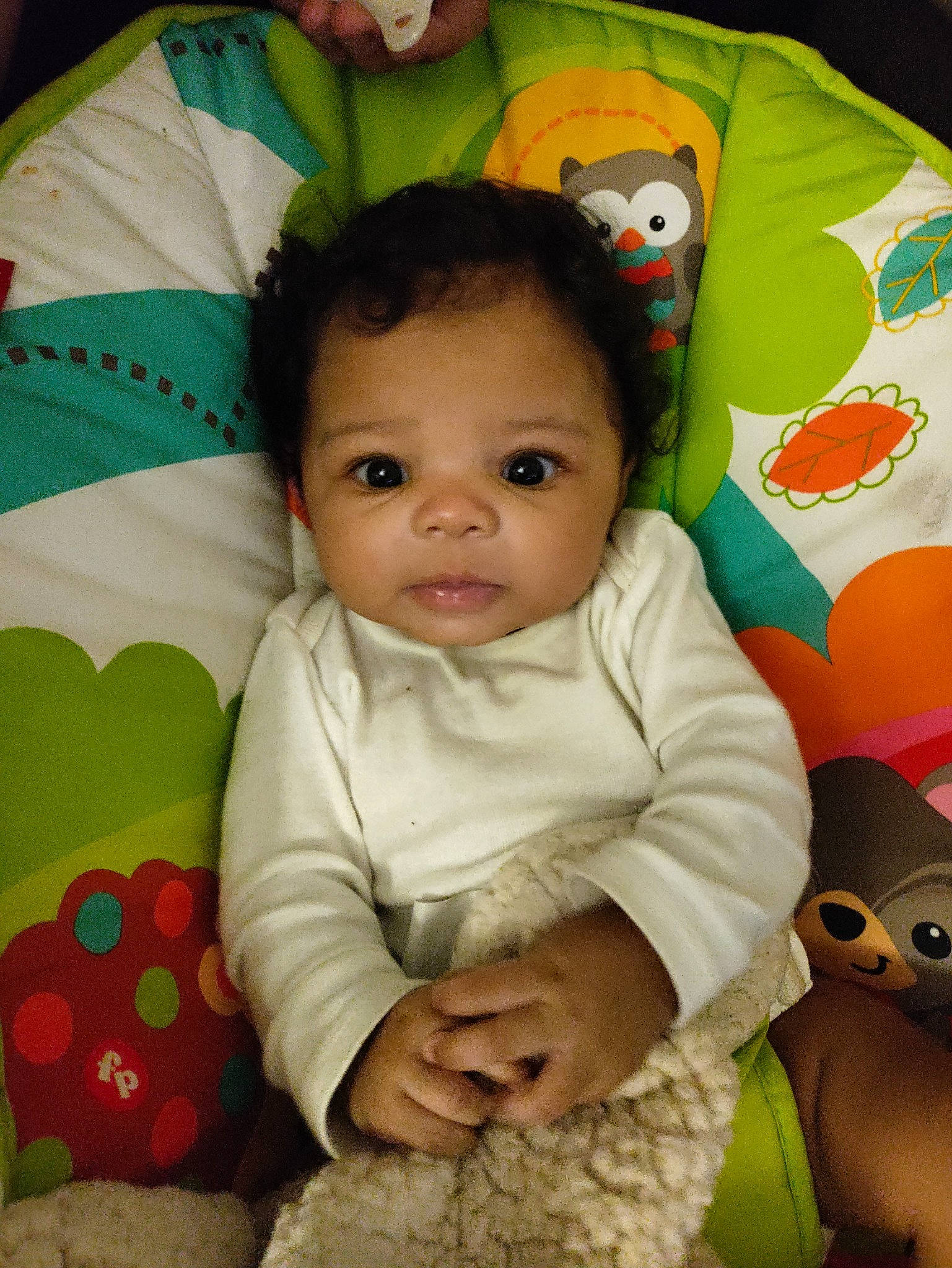 Aniya joined the competition — help win amazing prizes! baby, baby_toddler_clothing, beauty, cheek, child, eye, face, green, happy, head, iris, nose, organ, person, product, skin, sleeve, textile, toddler, white