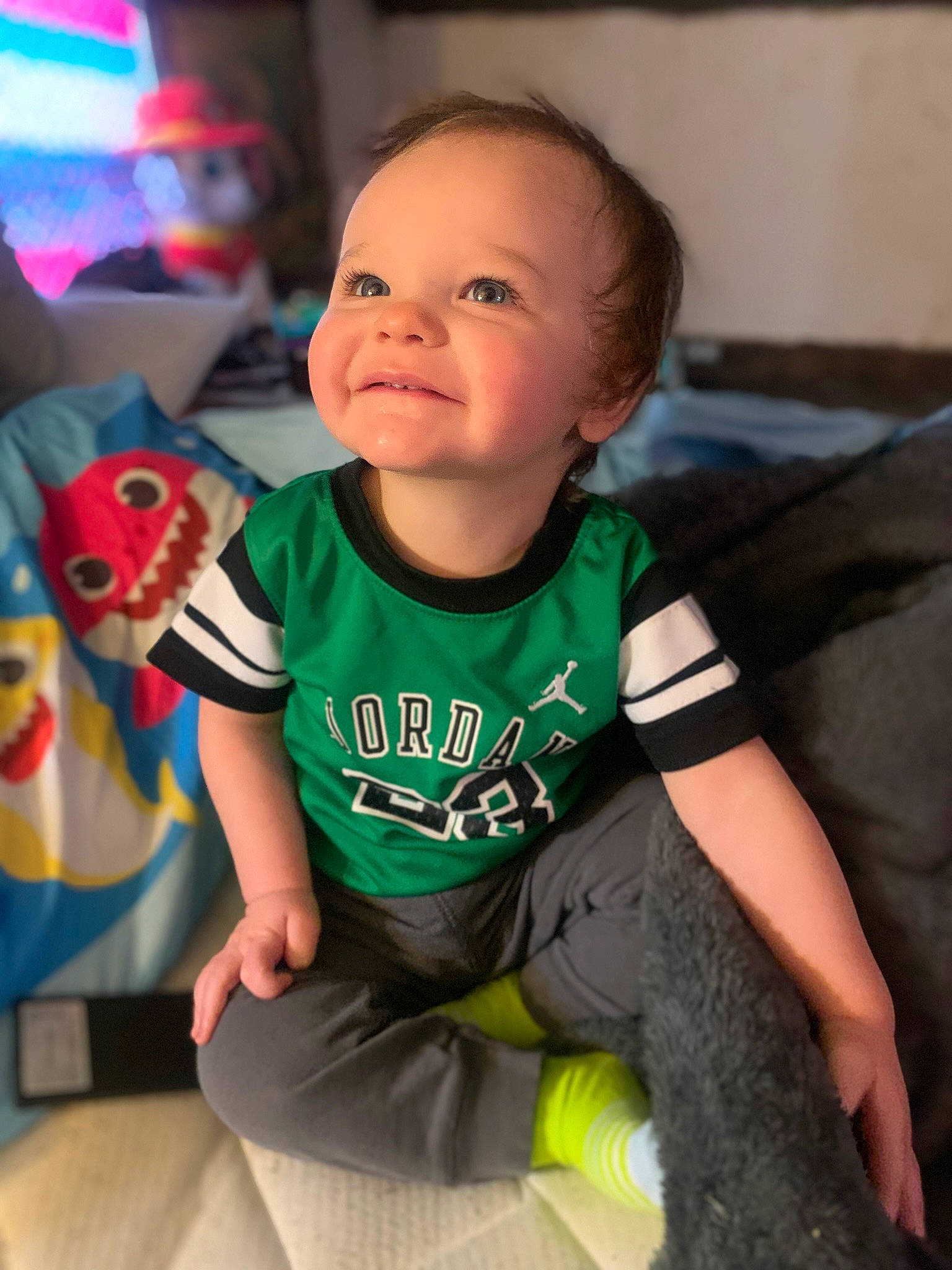 Giovanni joined the competition — help win amazing prizes! baby, baby_toddler_clothing, cheek, child, comfort, cool, eye, finger, fun, happy, head, iris, knee, mouth, person, skin, sleeve, smile, standing, t_shirt