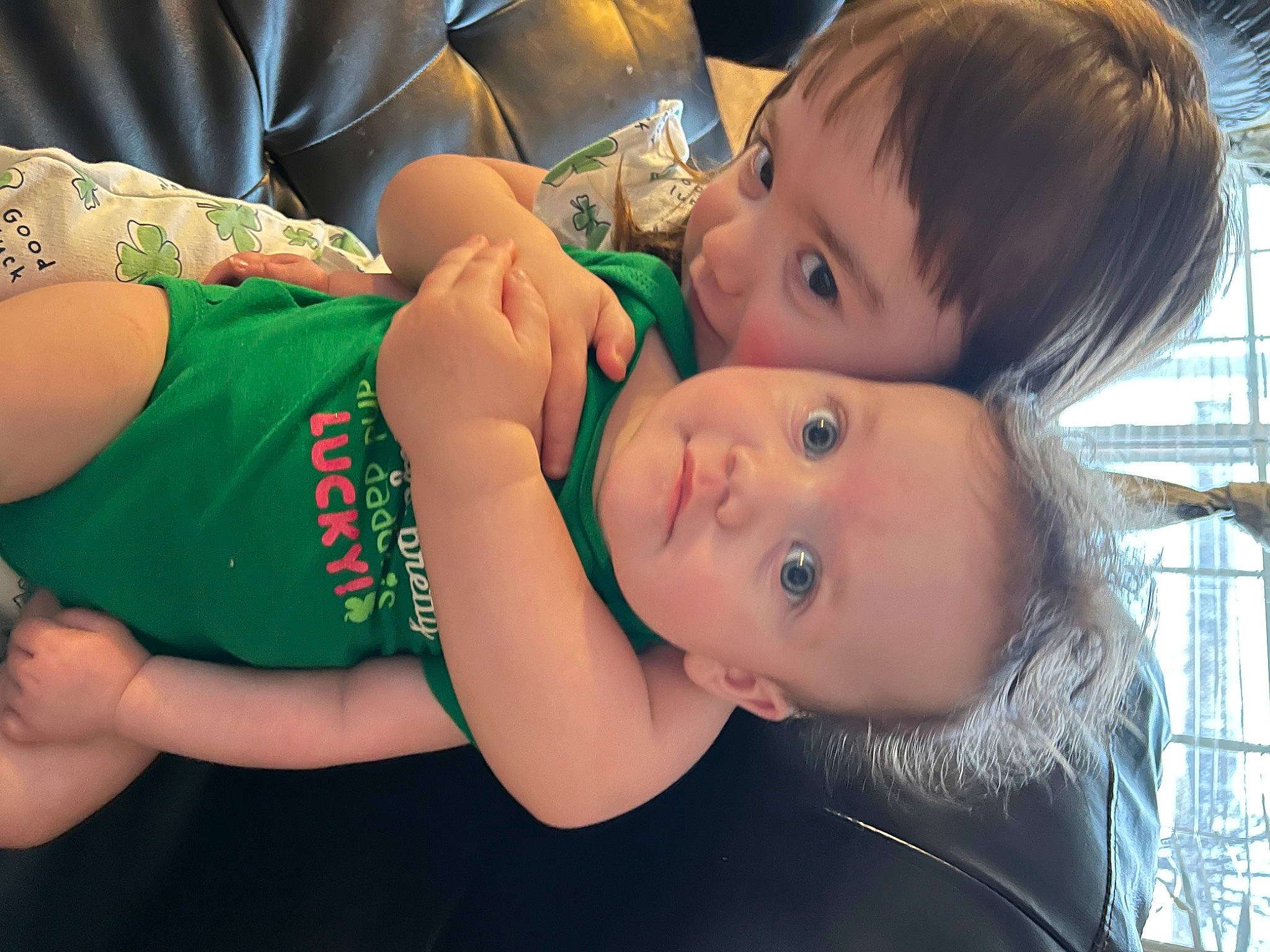 Haeleigh is registered to the contest to win money with this photo: baby, chair, cheek, child, ear, elbow, event, eyelash, fun, gesture, hairstyle, happy, leisure, mouth, nail, nose, person, skin, t_shirt, toddler