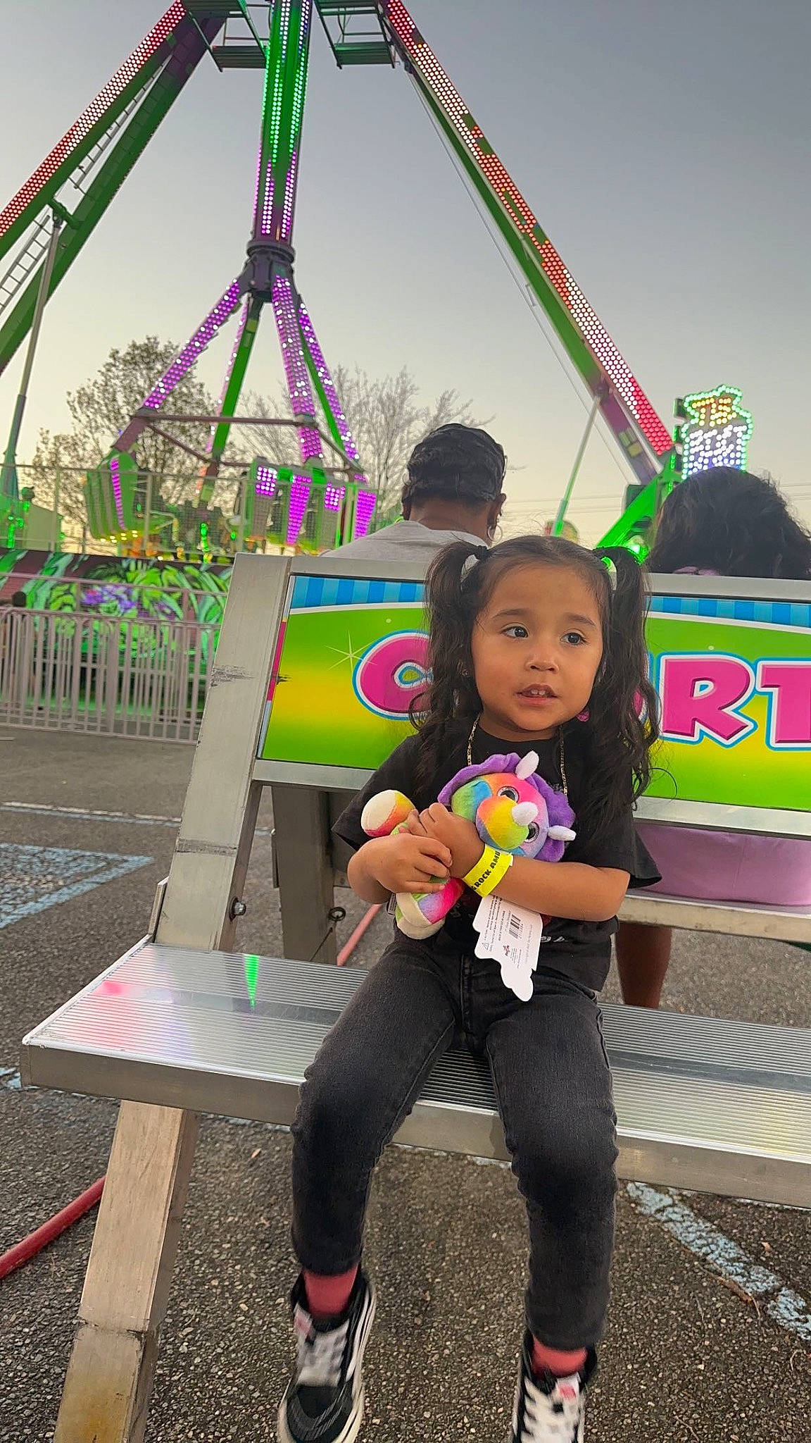 Azalea joined the competition — help win amazing prizes! amusement_park, amusement_ride, beauty, child, event, ferris_wheel, fun, happy, leisure, magenta, nonbuilding_structure, person, photograph, pole, public_space, recreation, snapshot, toddler, toy, triangle