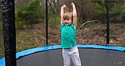 Winter joined the competition — help win amazing prizes! asphalt, balance, city, electric_blue, gesture, grass, leisure, outdoor_play_equipment, outdoor_recreation, plant, recreation, shorts, sky, sports, t_shirt, toddler, trampoline, trampolining, trampolining_equipment_and_supplies, tree