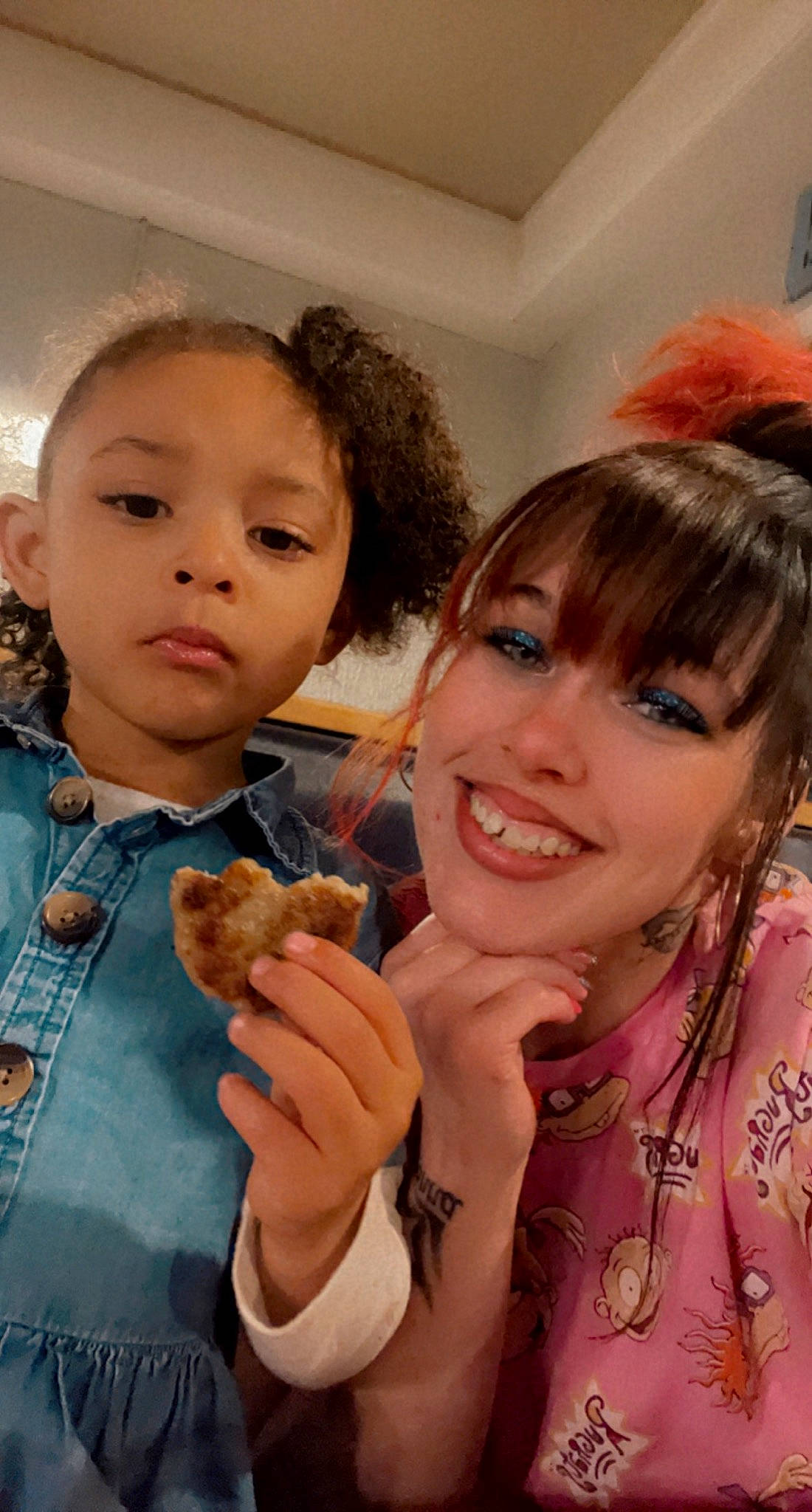 Aryanna joined the competition — help win amazing prizes! bangs, event, eye, eyelash, eyewear, finger, fun, gesture, happy, jewellery, joy, layered_hair, lip, long_hair, makeover, mouth, nail, necklace, person, skin