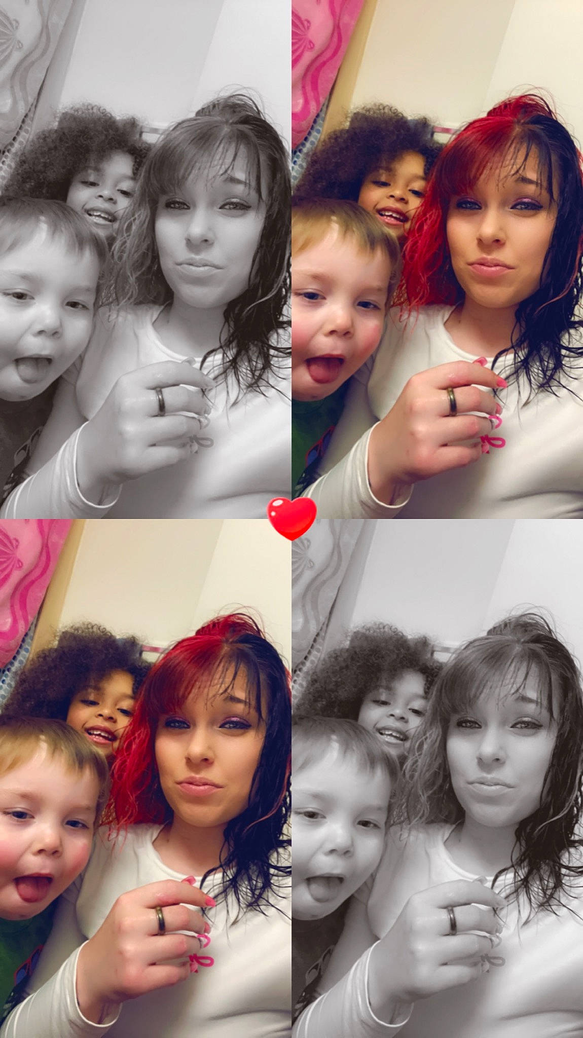 Zaydrik is registered to the contest to win money with this photo: art, collage, eye, eyelash, face, fashion, friendship, fun, gesture, hair, hairstyle, happy, head, organ, people, person, photograph, red, skin, social_group