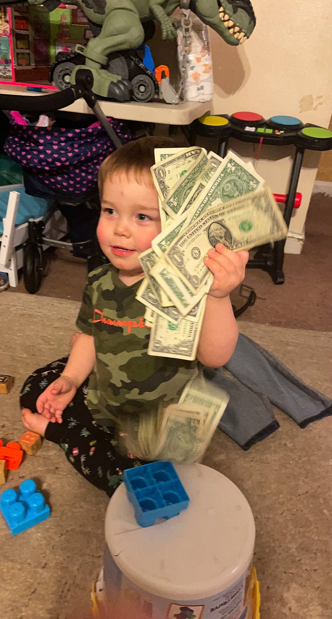 Zaydrik joined the competition — help win amazing prizes! army, bag, camouflage, chair, child, fun, military, military_camouflage, military_organization, military_person, military_uniform, pattern, person, plastic, play, sitting, soldier, tire, toddler, toy