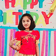 Advika is registered to the contest to win money with this photo: accessories, applique, birthdaycake, blackhair, blouse, bodypart, bracelet, cake, celebrating, child, clothing, costume, cream, dancing, dessert, diwali, dress, face, female, festival