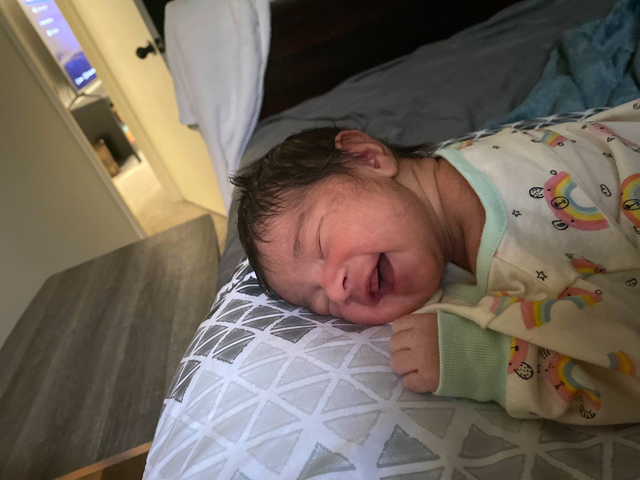 Avery joined the competition — help win amazing prizes! baby, baby_products, baby_safety, baby_toddler_clothing, bed, bed_sheet, bedding, bedroom, bedtime, blanket, child, comfort, flooring, linens, mammal, nap, pattern, person, room, sleep